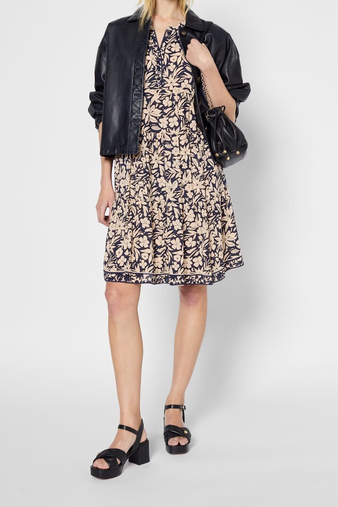 Robe courte et droite à fleurs - PETAL Faume - seconde main