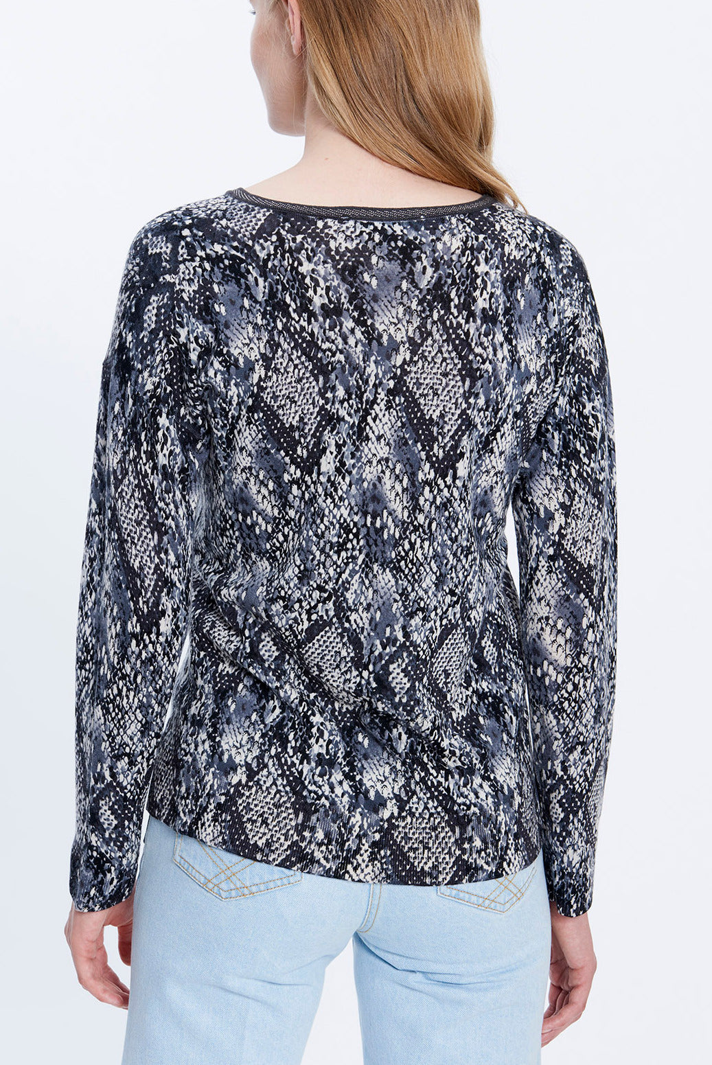 SLOAN - Pull tunisien à imprimé python Faume - seconde main