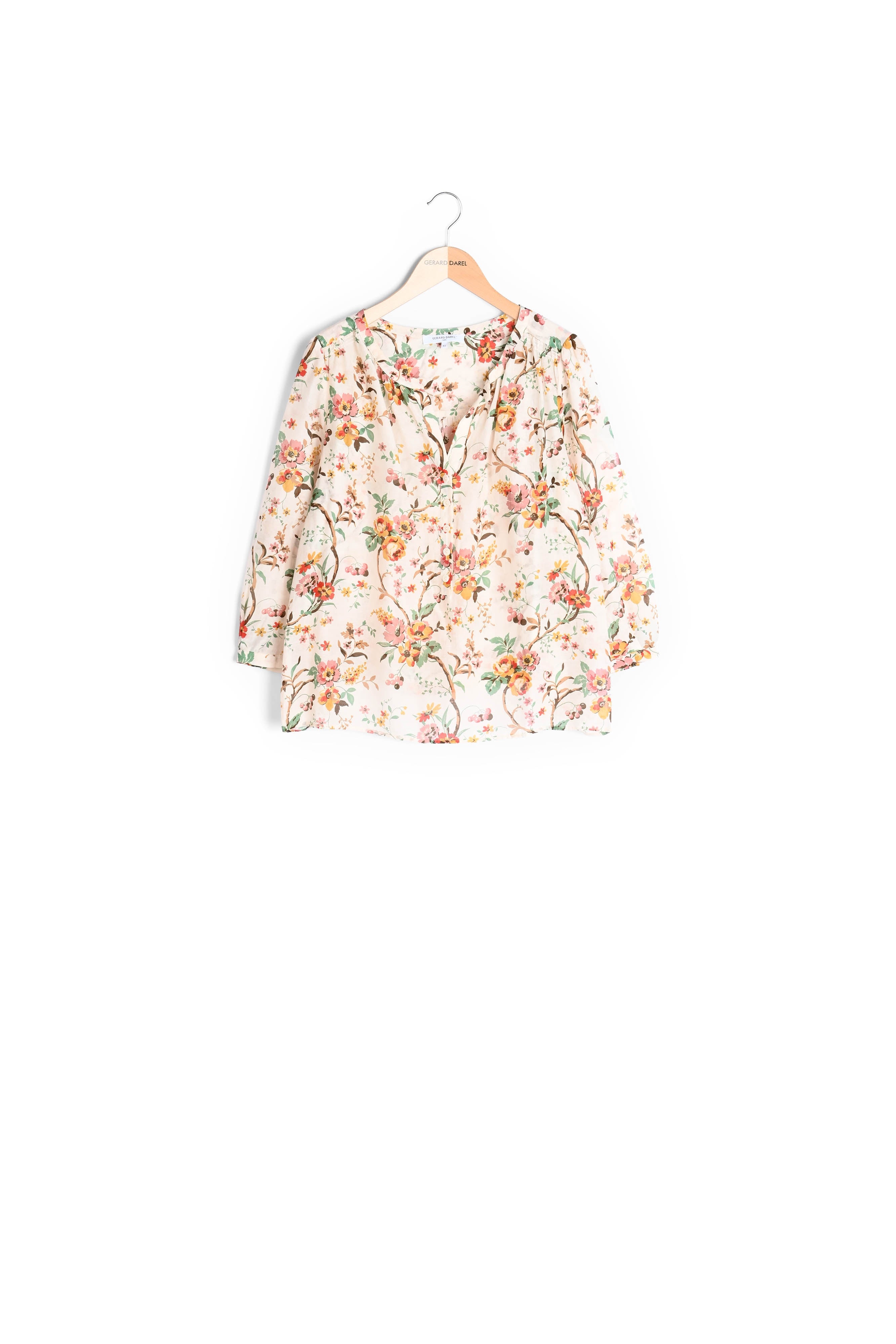 Blouse fleurie en coton et soie - CYRIAQUE Faume - seconde main