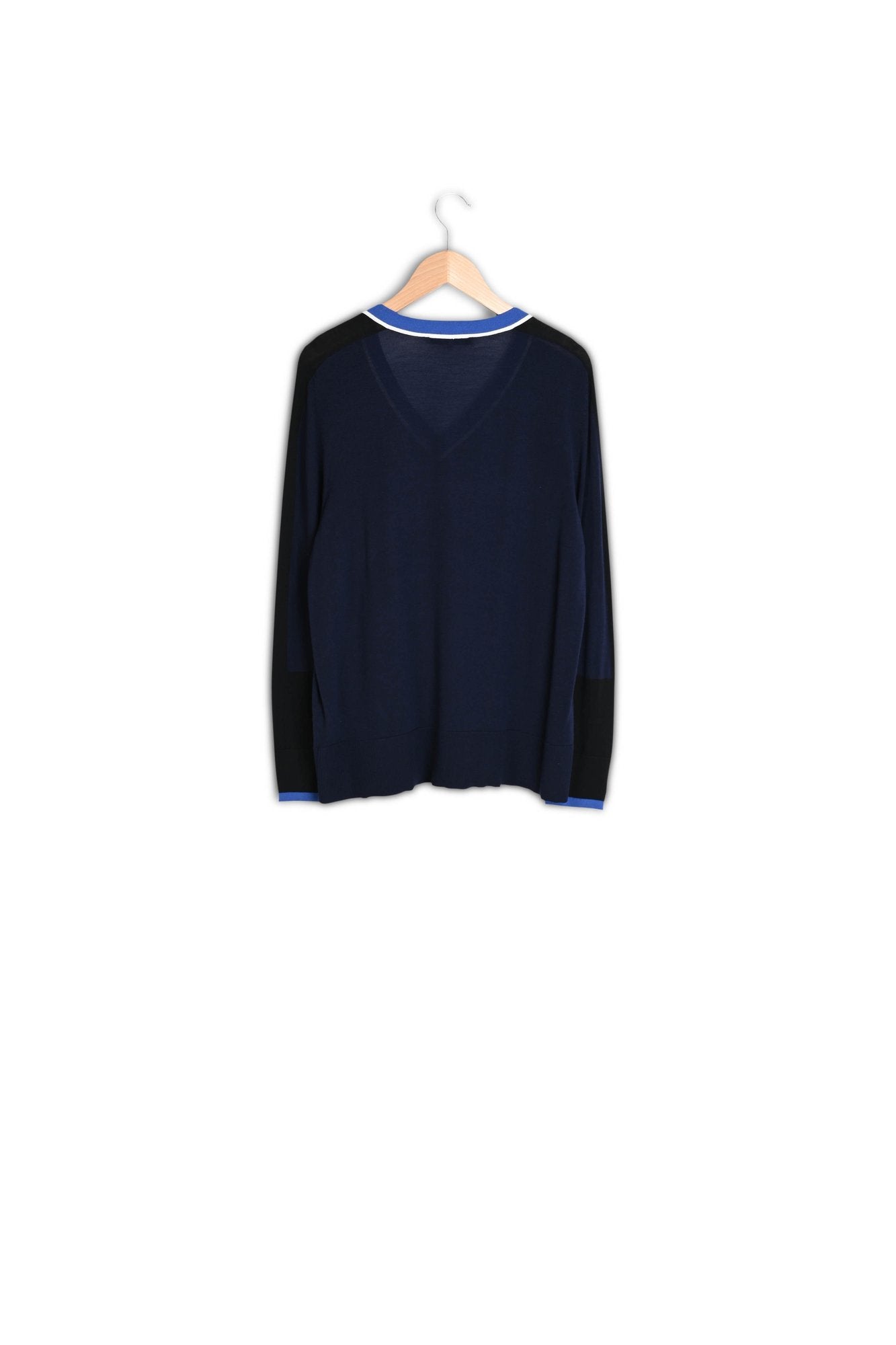 EVANGELINA - Pull V en laine fine Faume - seconde main