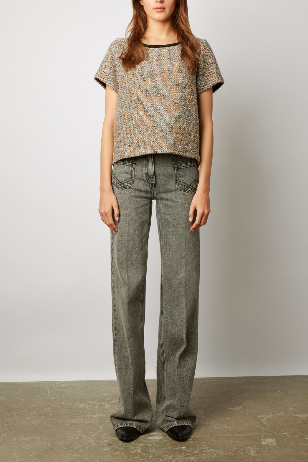 Top en tweed et lurex - CYBELE Faume - seconde main