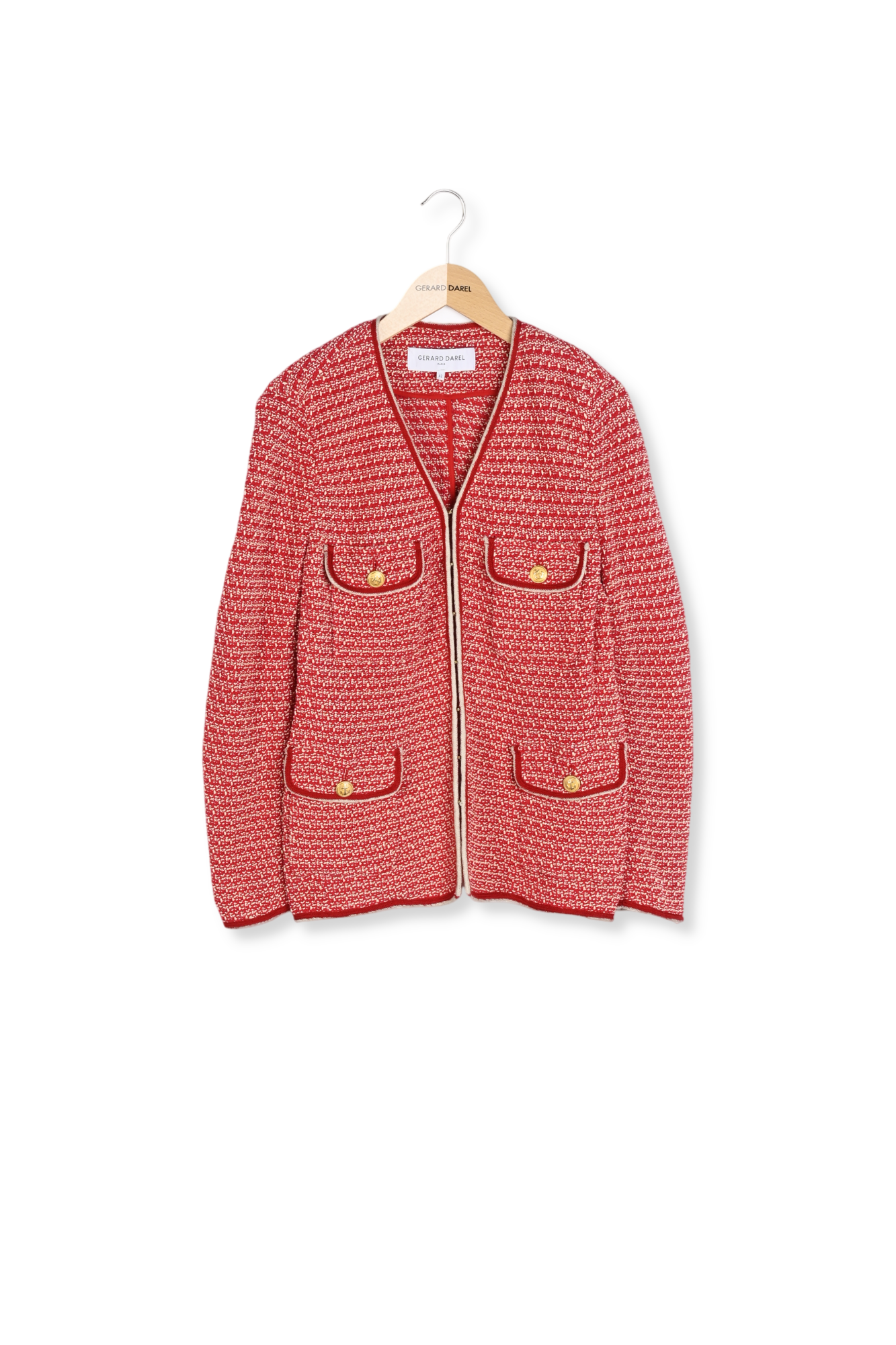 AMADEA - Veste multi-poches en tweed Faume - seconde main