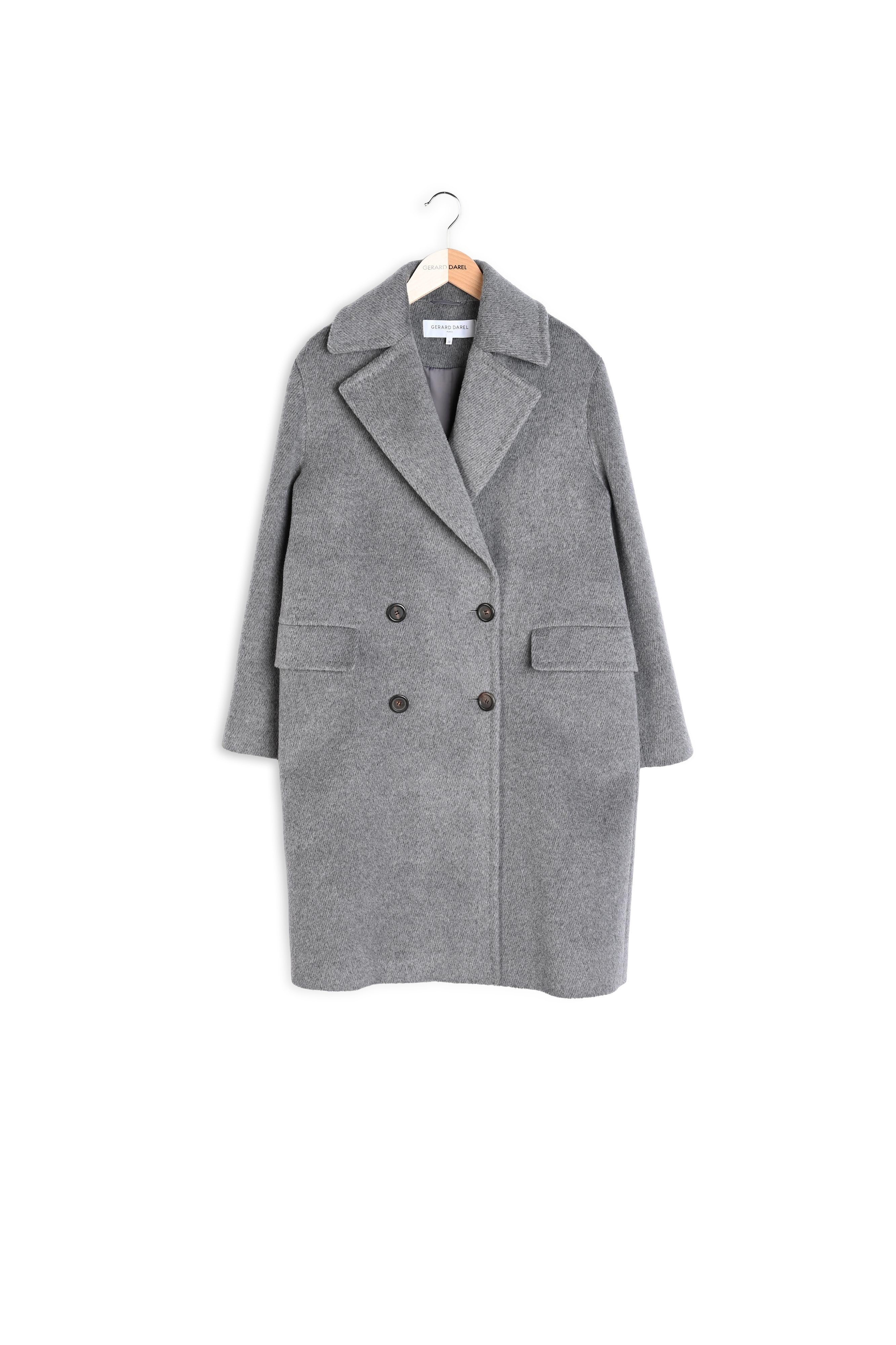 Sandy - Manteau croisé en laine et alpaga Faume - seconde main