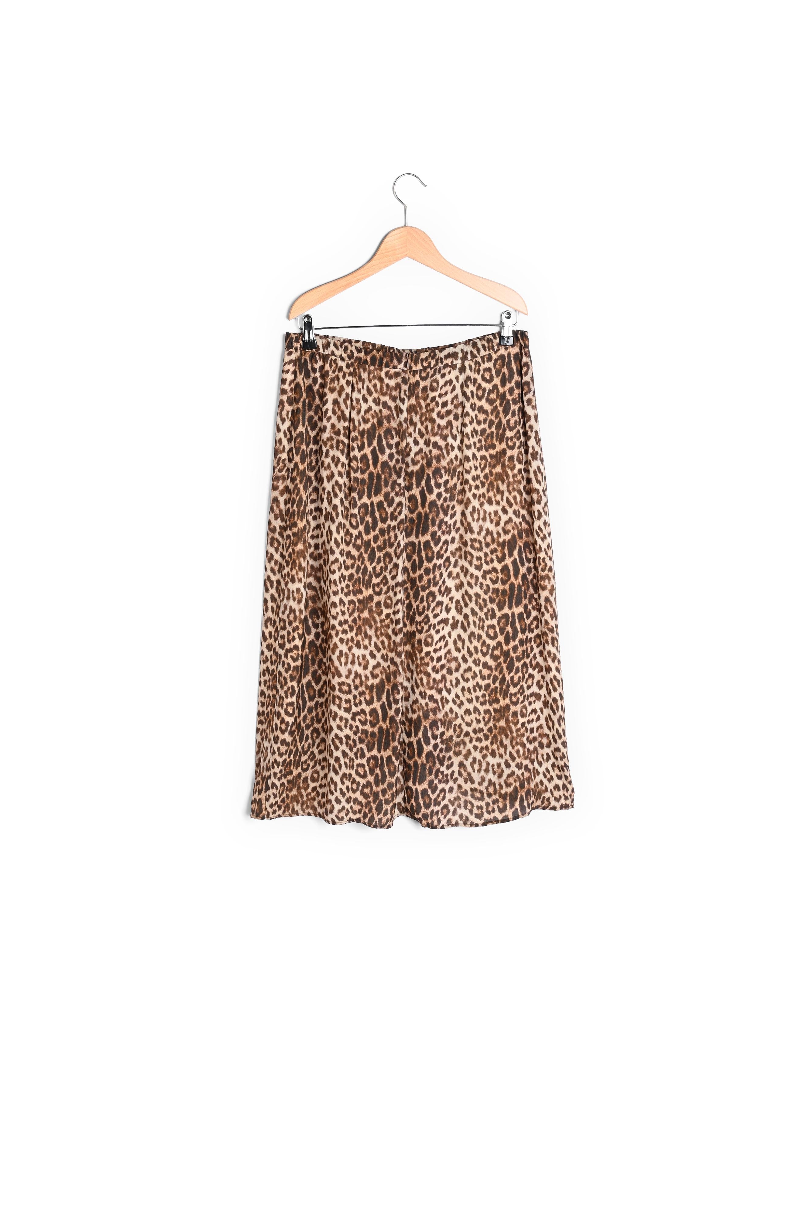 Jupe mi-longue imprimé léopard - BETHY Faume - seconde main