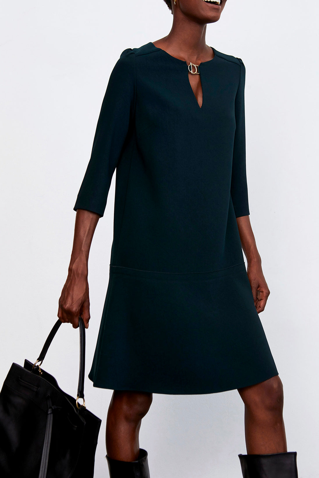 DONATELLA - Robe large avec détail bijou Faume - seconde main