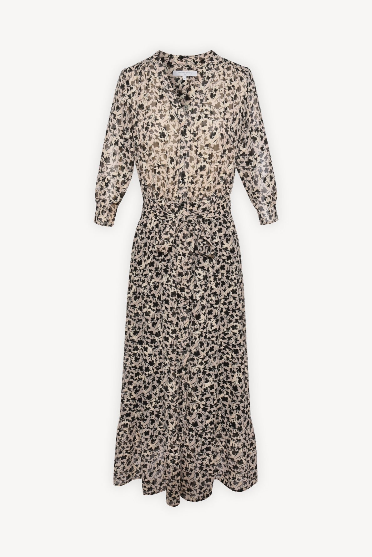SOLIDEA - Robe longue en mousseline dévorée Faume - seconde main