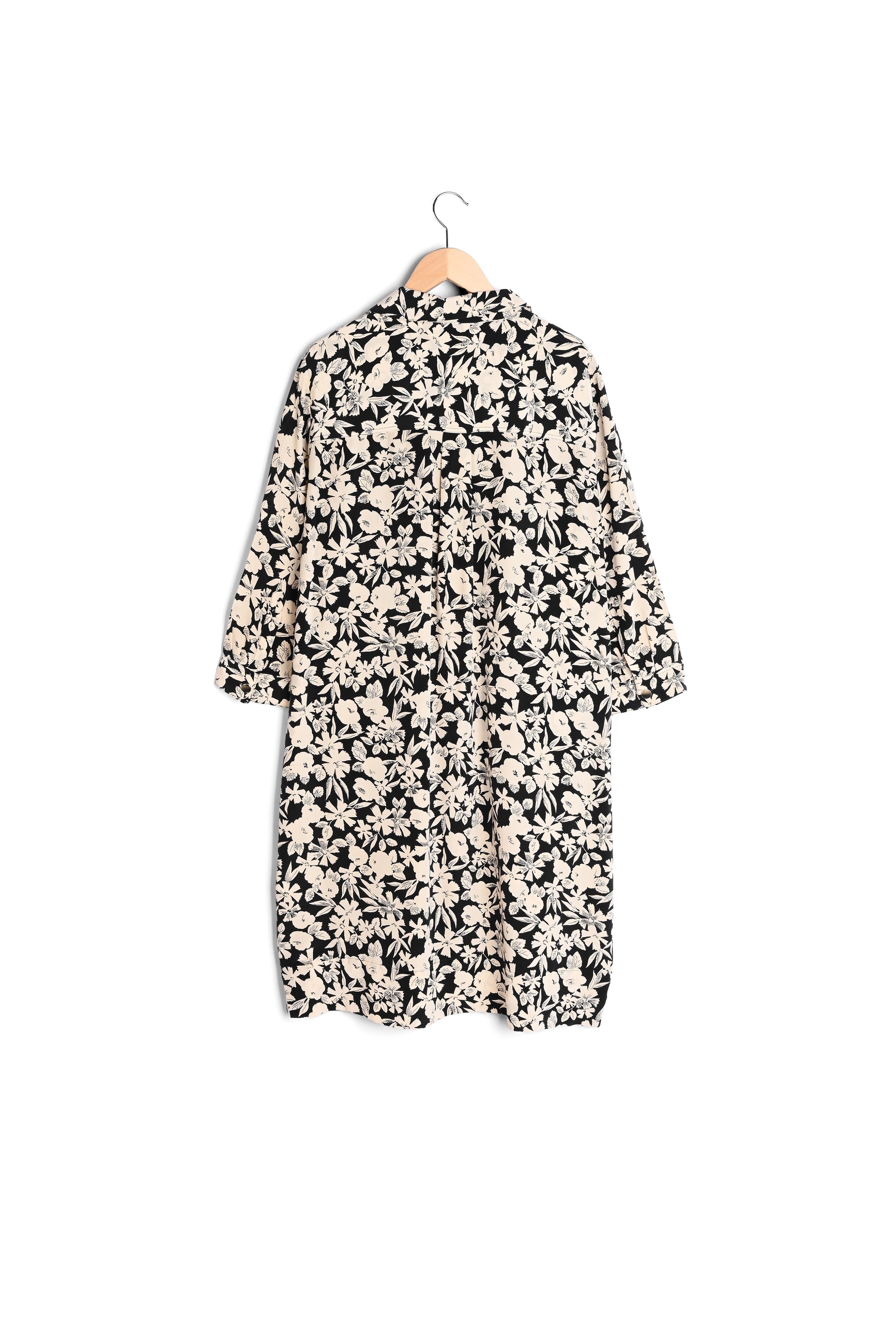 SOLANGE - Robe-chemise en soie imprimée Faume - seconde main
