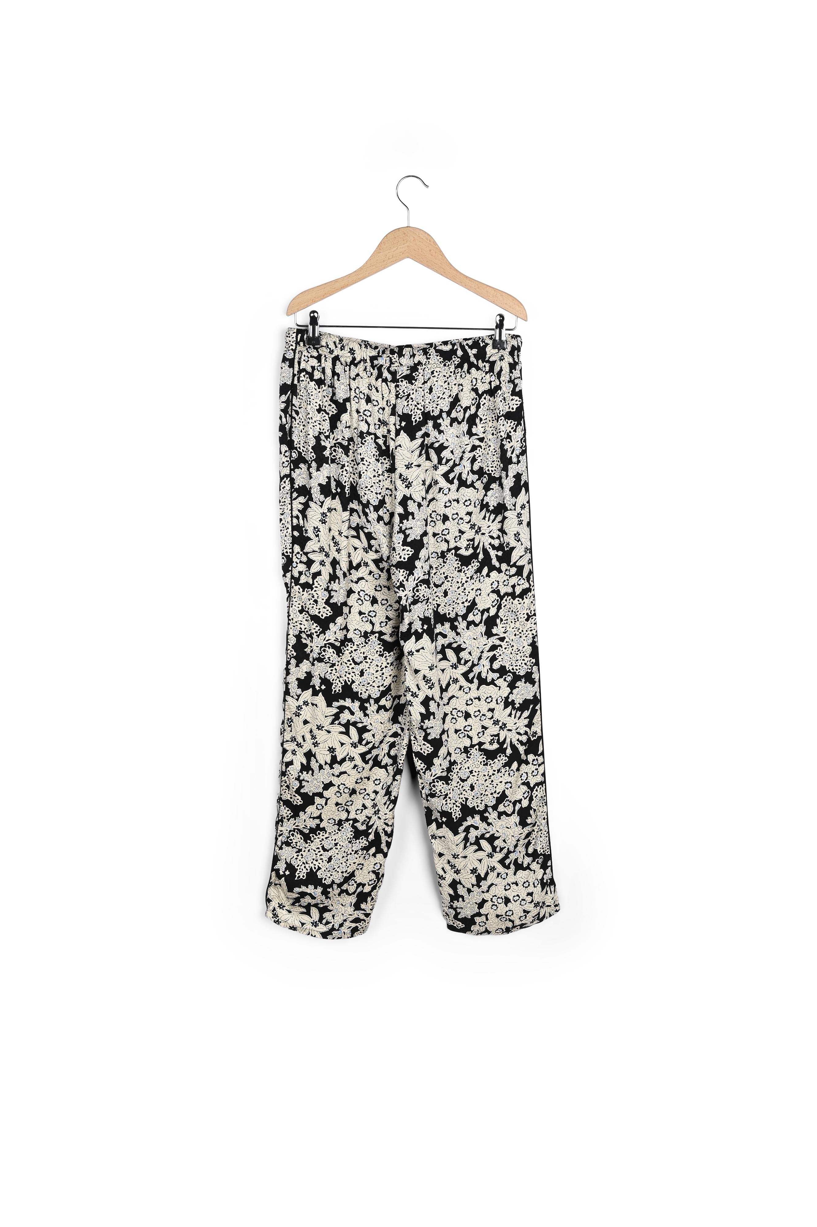Pantalon élastiqué à motif floral - EMAEL Faume - seconde main