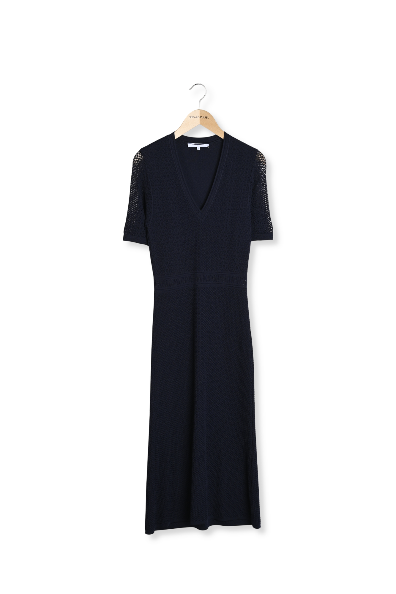 Robe midi en maille ajourée - EMI Faume - seconde main