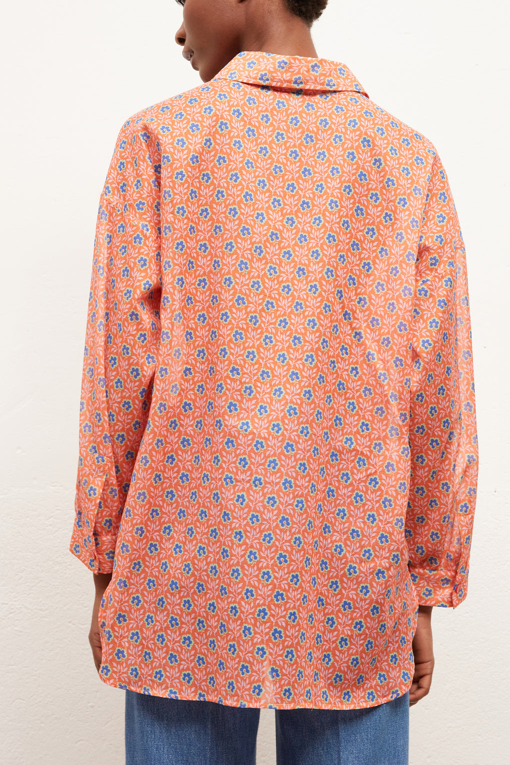 NAPOLI - Chemise en voile de coton imprimé Faume - seconde main