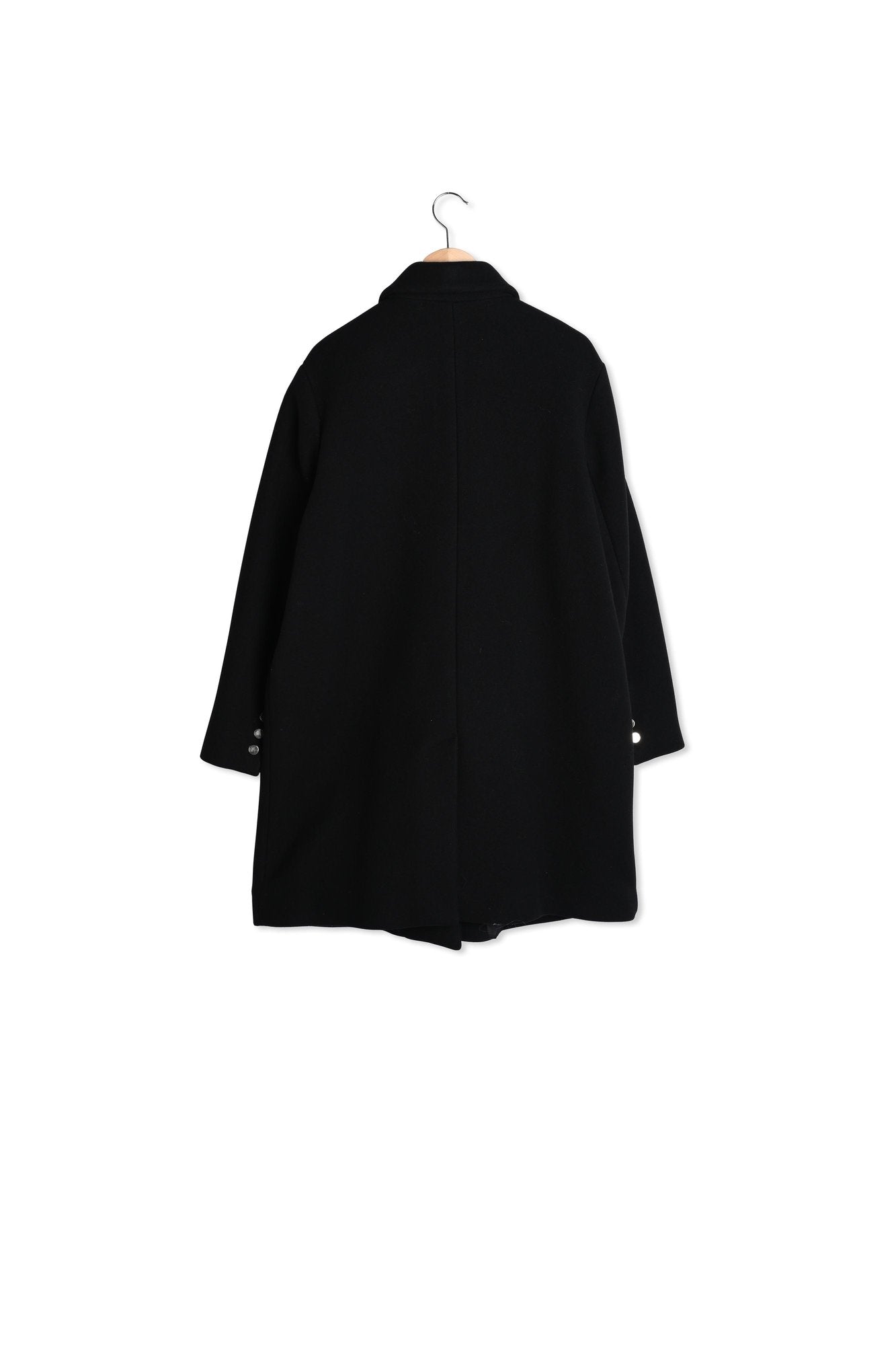Manteau droit zippé en laine mélangée - SATHYA Faume - seconde main