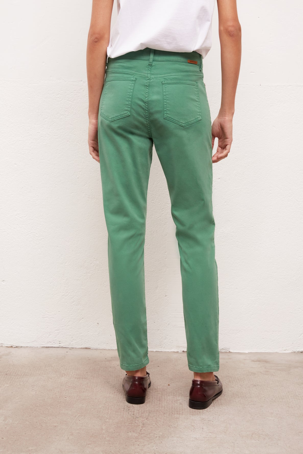 MAYA - Pantalon 5 poches en coton Stretch Faume - seconde main