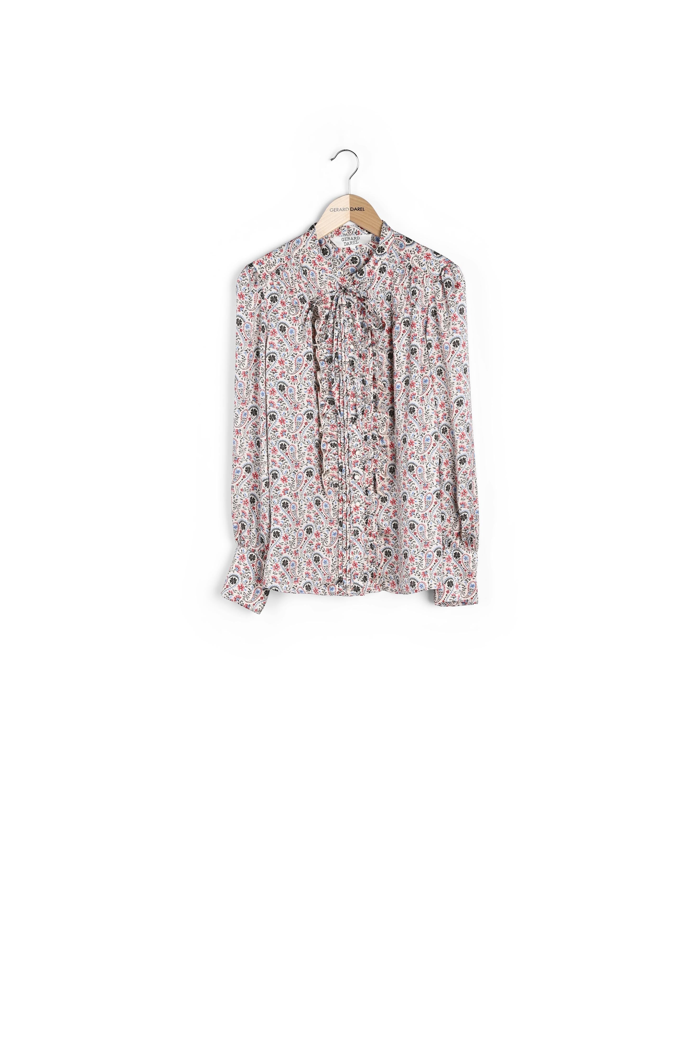 Chemise à volants en voile de coton - CALICIA Faume - seconde main