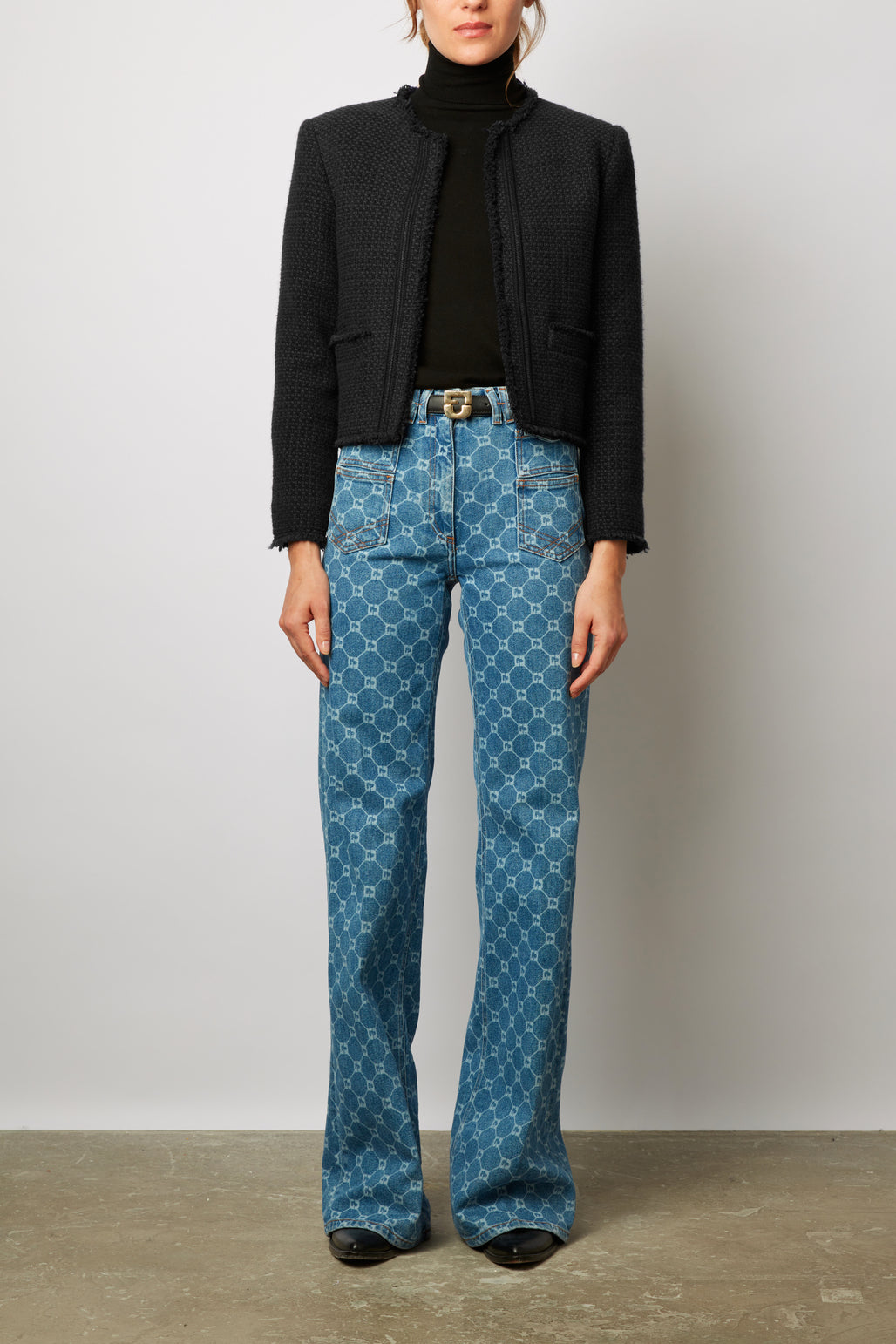 Veste en tweed à galons - NANCY Faume - seconde main