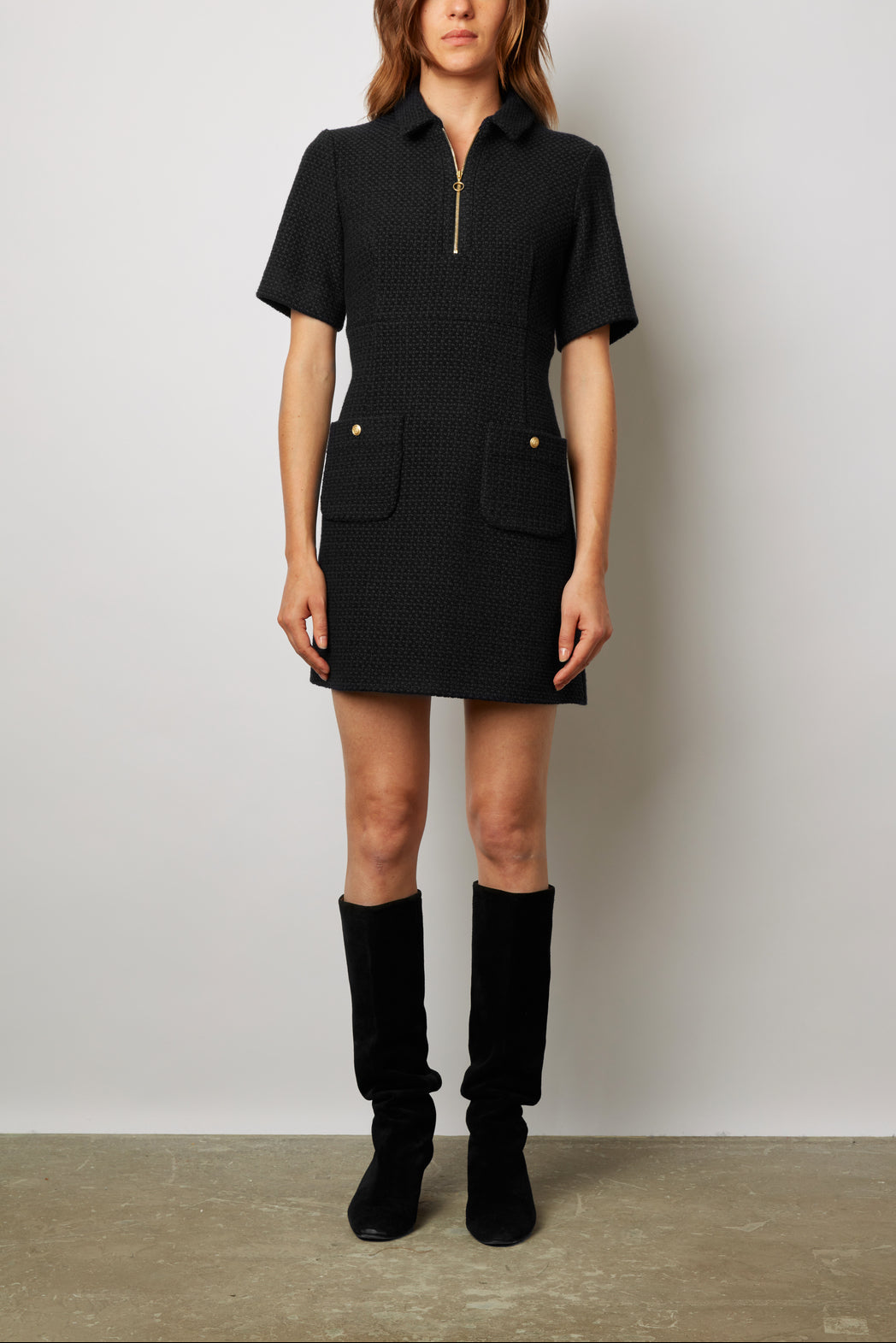 Robe courte cintrée en tweed - JILLIAN Faume - seconde main