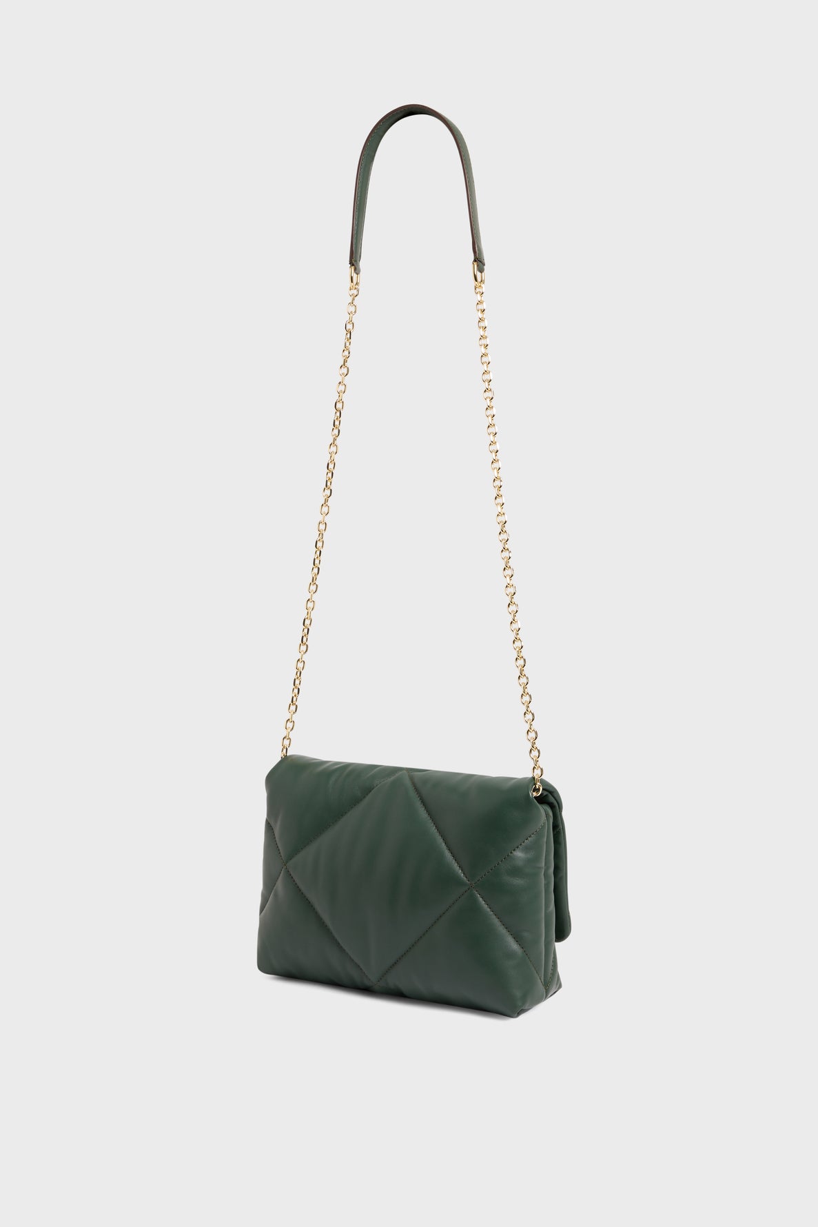 Sac porté travers en cuir matelassé - LE FANNY Faume - seconde main