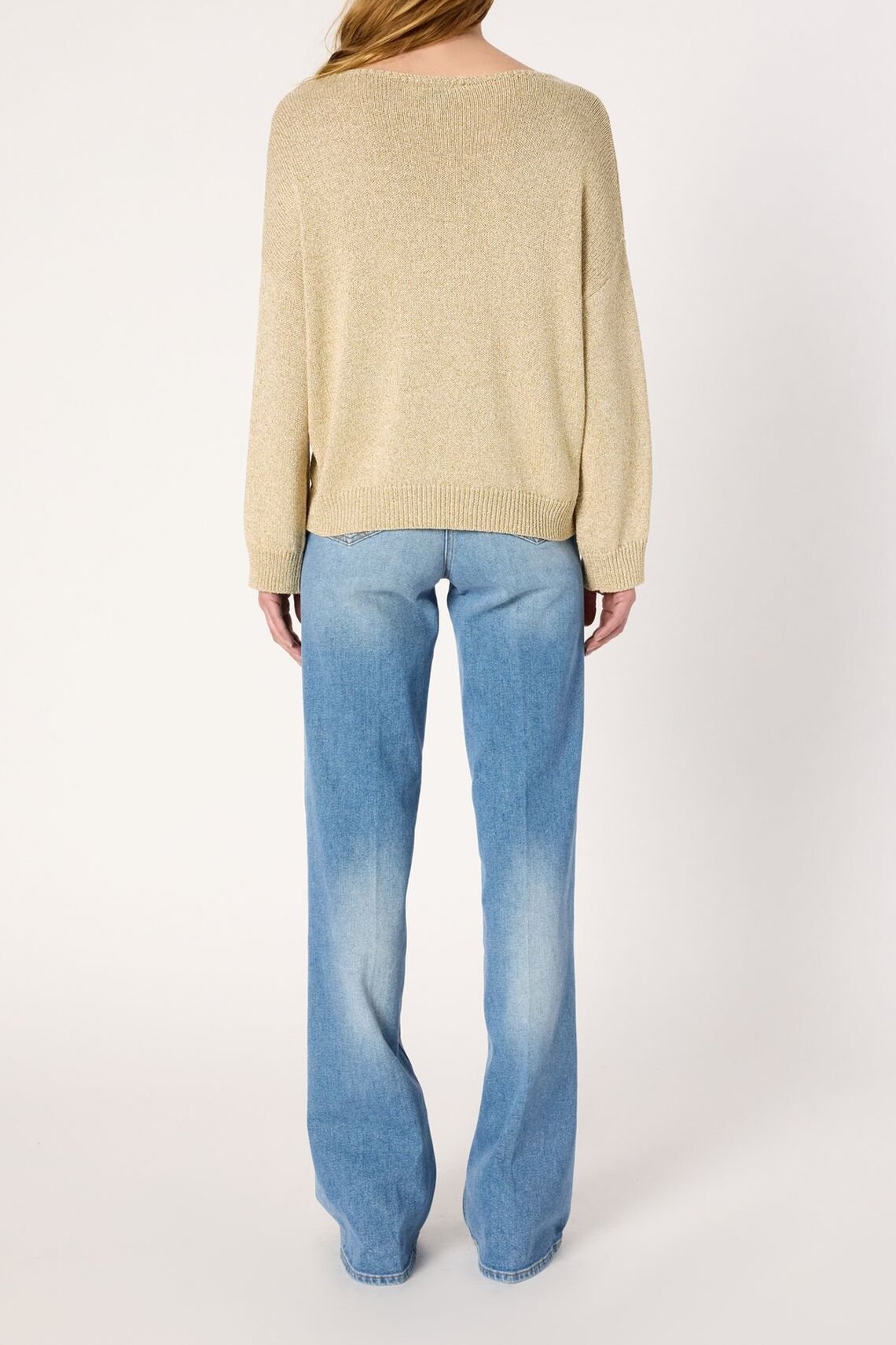 Pull en maille dorée - ELIANNA Faume - seconde main