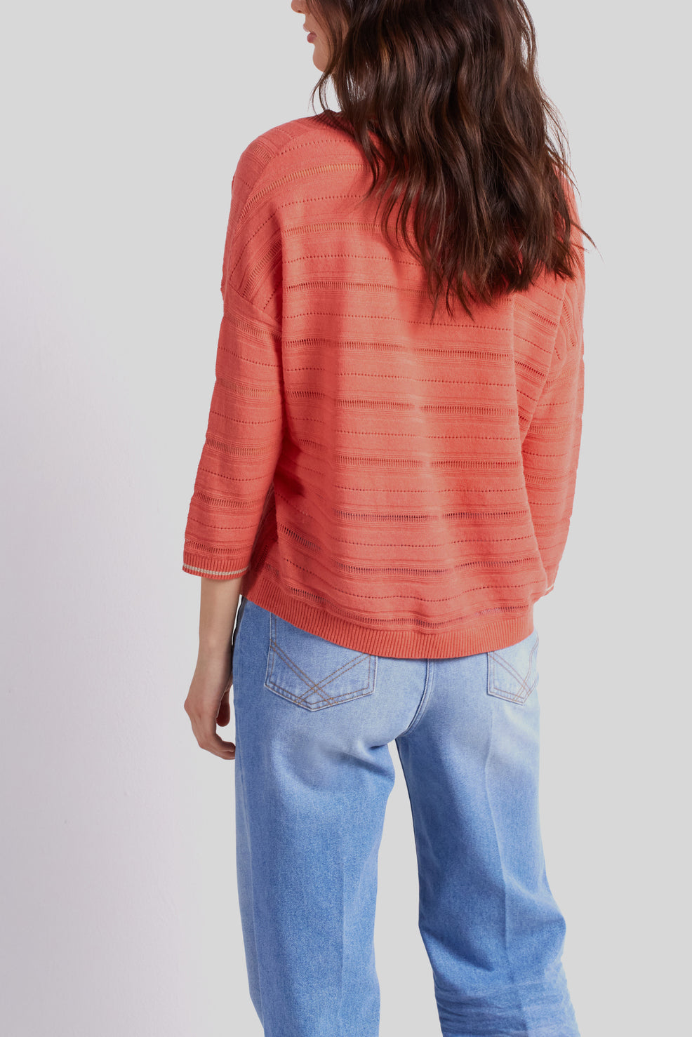 Pull V en maille ajourée - LAELIA Faume - seconde main