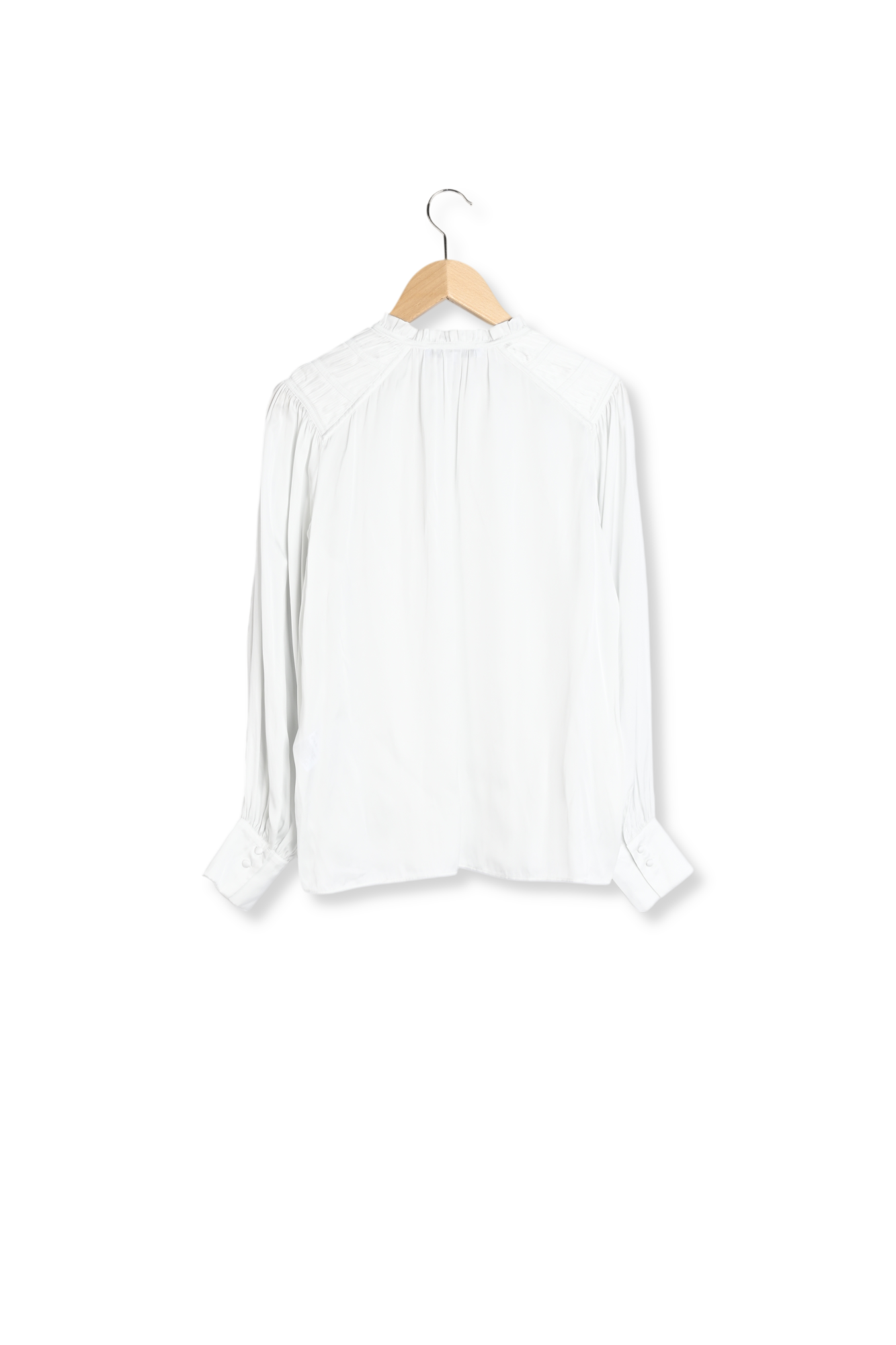 Blouse satinée avec détails plissés - CAROLINE Faume - seconde main
