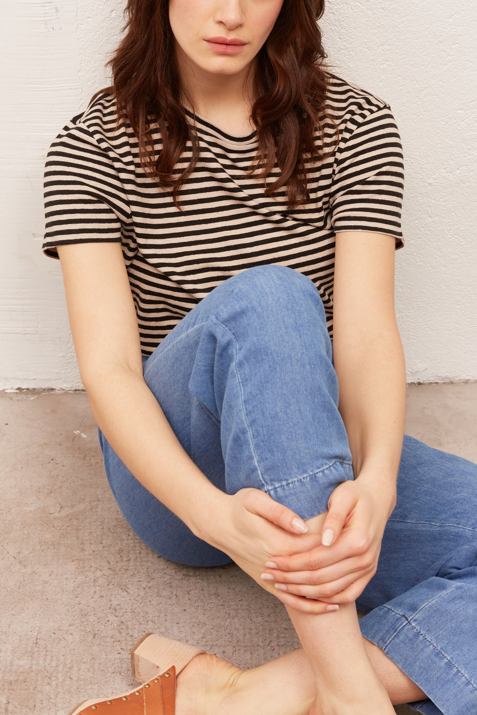 JILL - Tee-shirt à rayures en lin mélangé Faume - seconde main