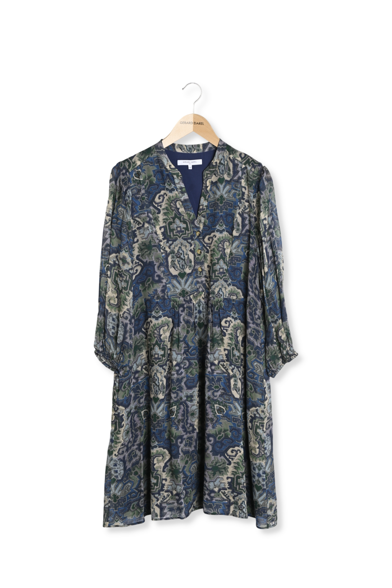 Robe en mousseline à motif graphique - JULIA Faume - seconde main
