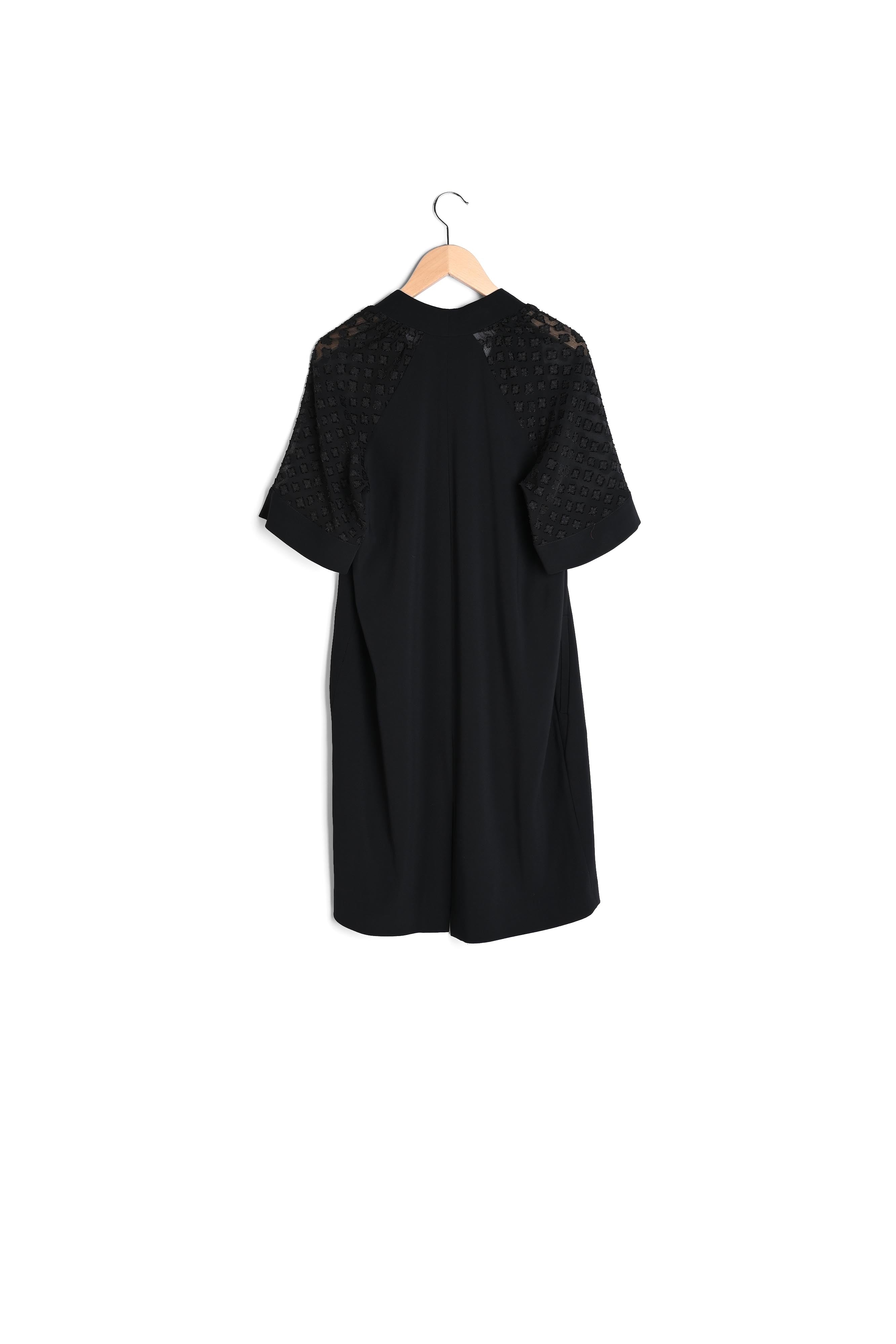 DUNE - Robe en crêpe et jacquard dévoré Faume - seconde main