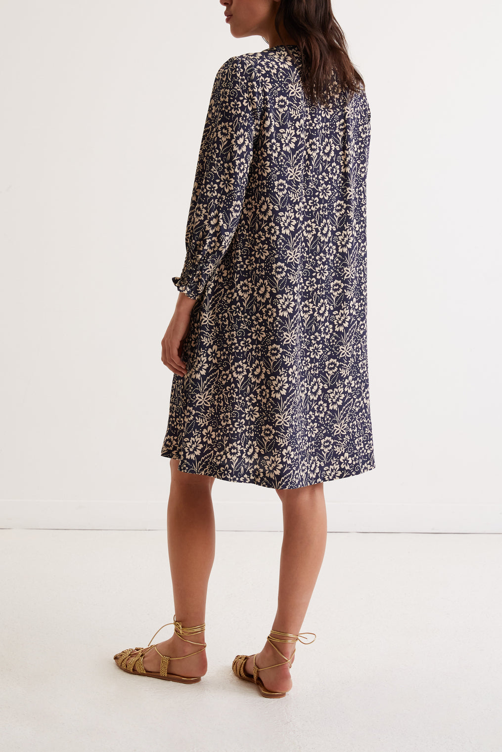 Robe fluide imprimé bicolore - JAHNICE Faume - seconde main