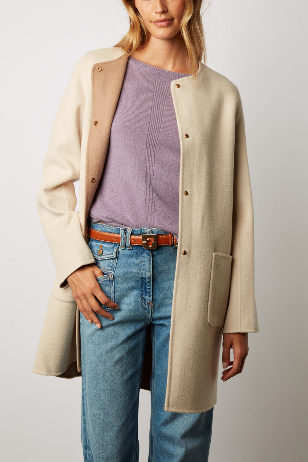 Manteau réversible en laine fine - SABRINA Faume - seconde main