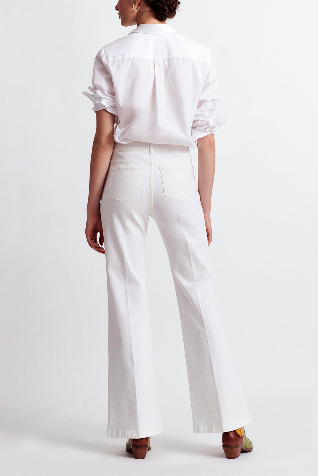 MICHELE - pantalon flare en denim Faume - seconde main