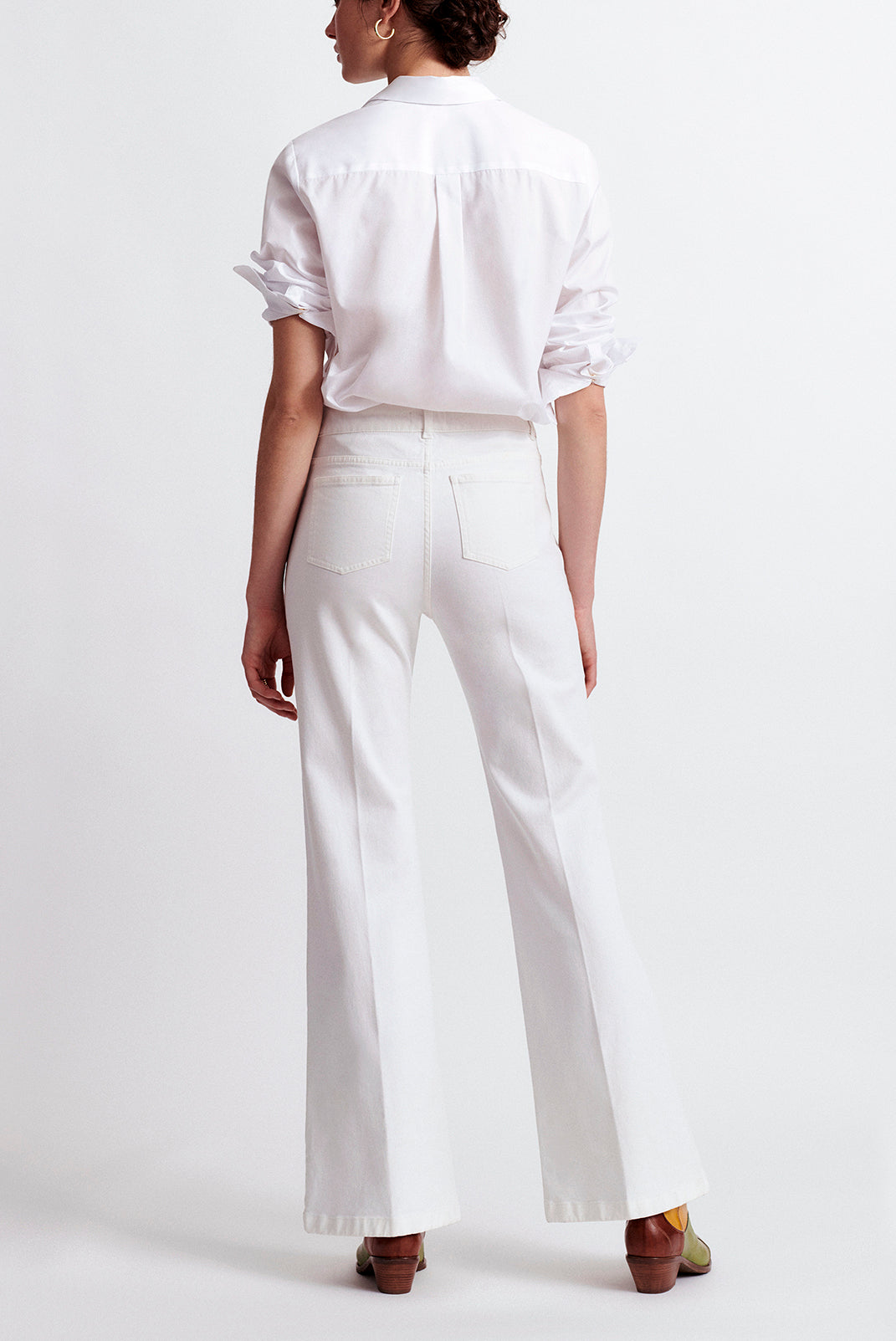 MICHELE - pantalon flare en denim Faume - seconde main