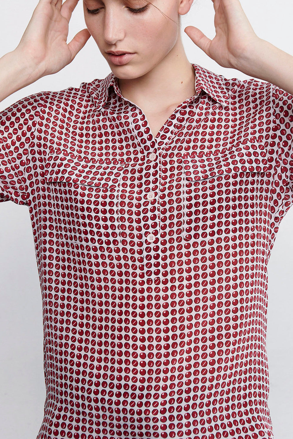 MARLA - Chemise en soie à pois Faume - seconde main