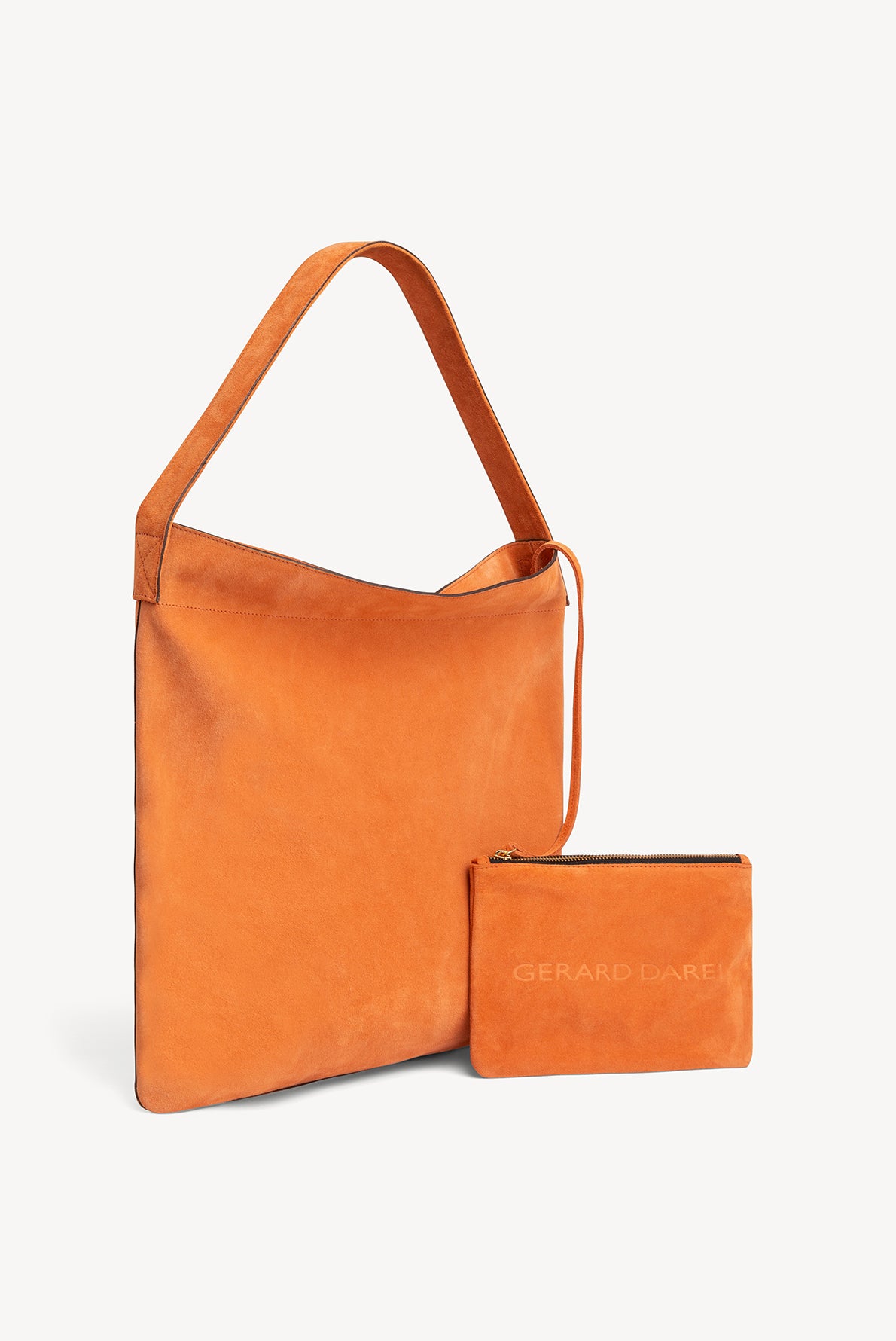 Sac Hobo en cuir velours - LADY FOLK Faume - seconde main