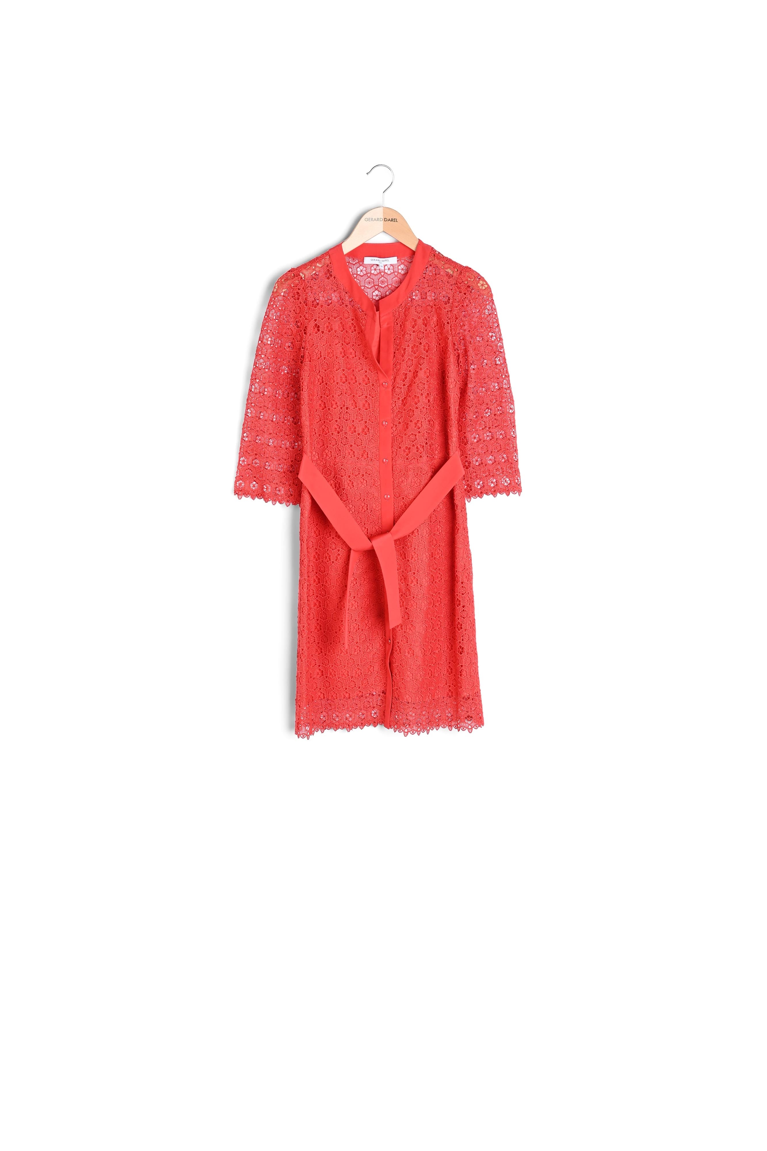 SANTANA - Robe-chemise courte à nouer Faume - seconde main