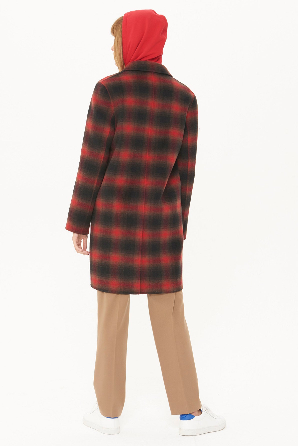 PENELOPE - Manteau laine mélangée à carreaux Faume - seconde main