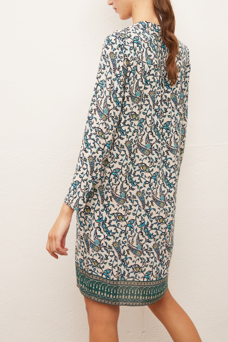 SHAILY - Robe-chemise courte en soie imprimée Faume - seconde main
