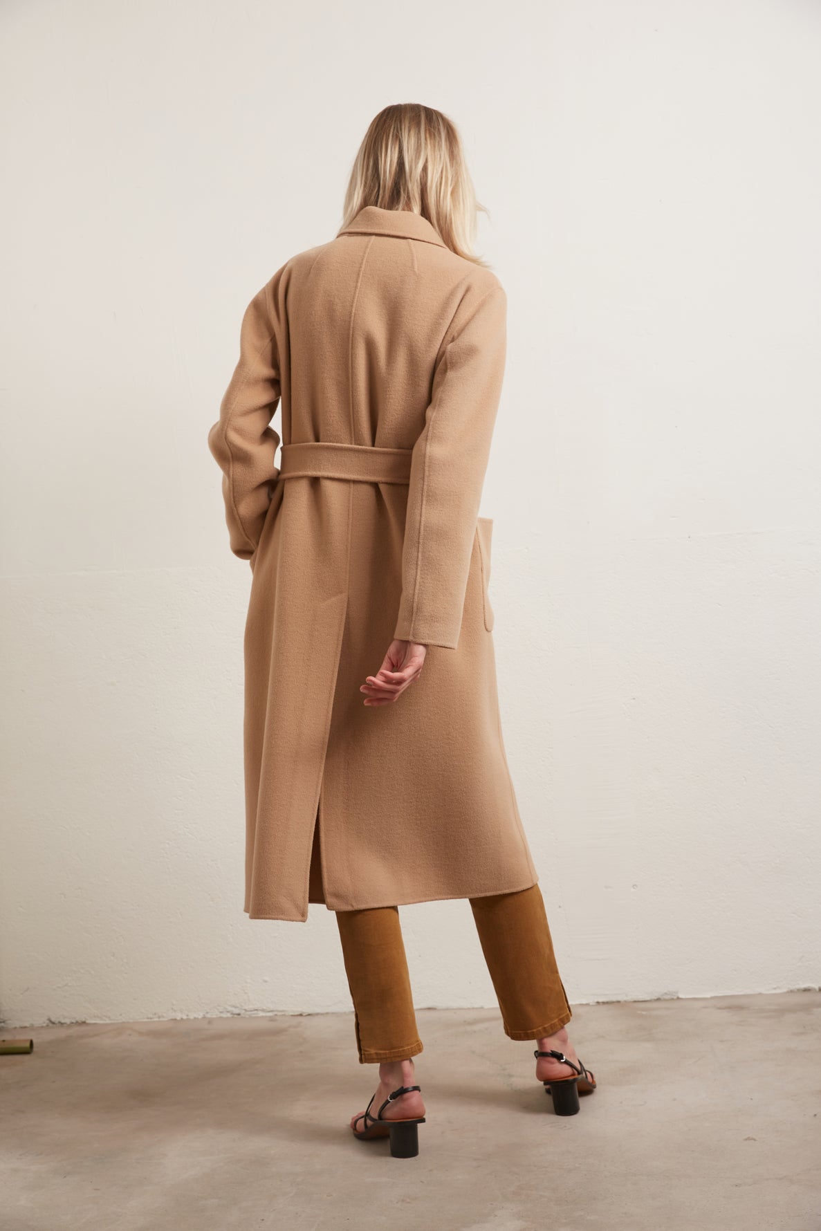 Sander - Manteau ceinturé en laine Faume - seconde main