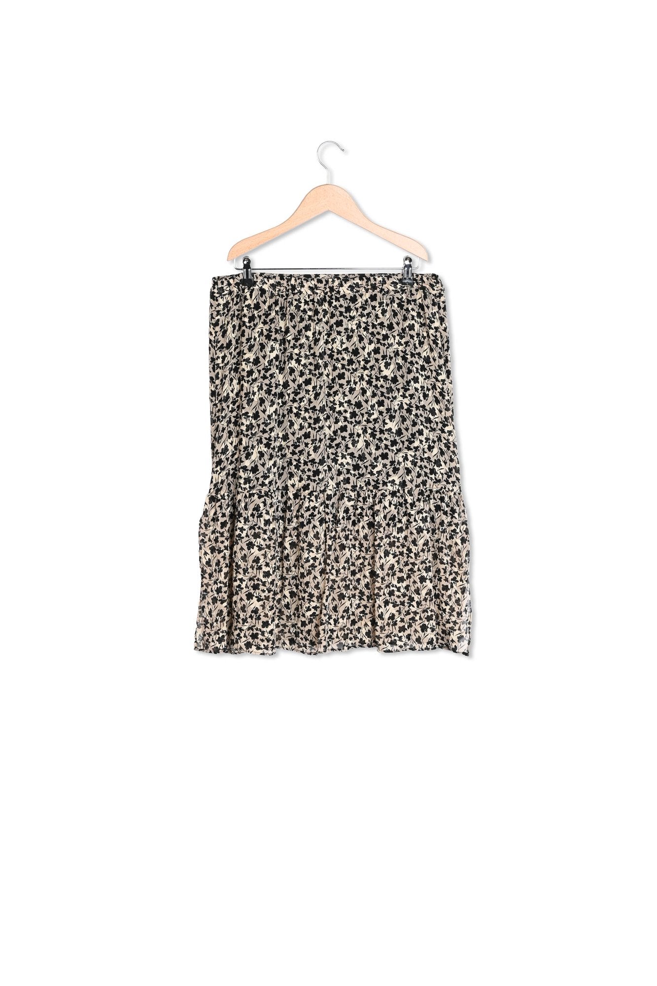 LEA - Jupe midi en mousseline dévorée Faume - seconde main