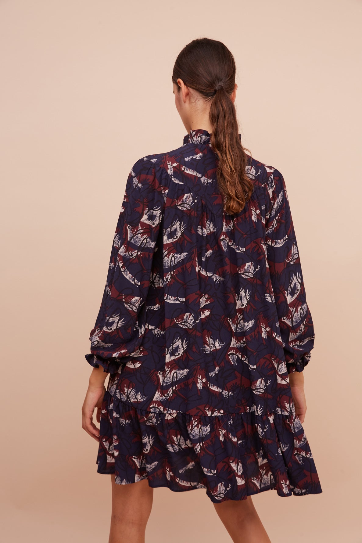 Robe courte et ample avec détails volantés - JULY Faume - seconde main