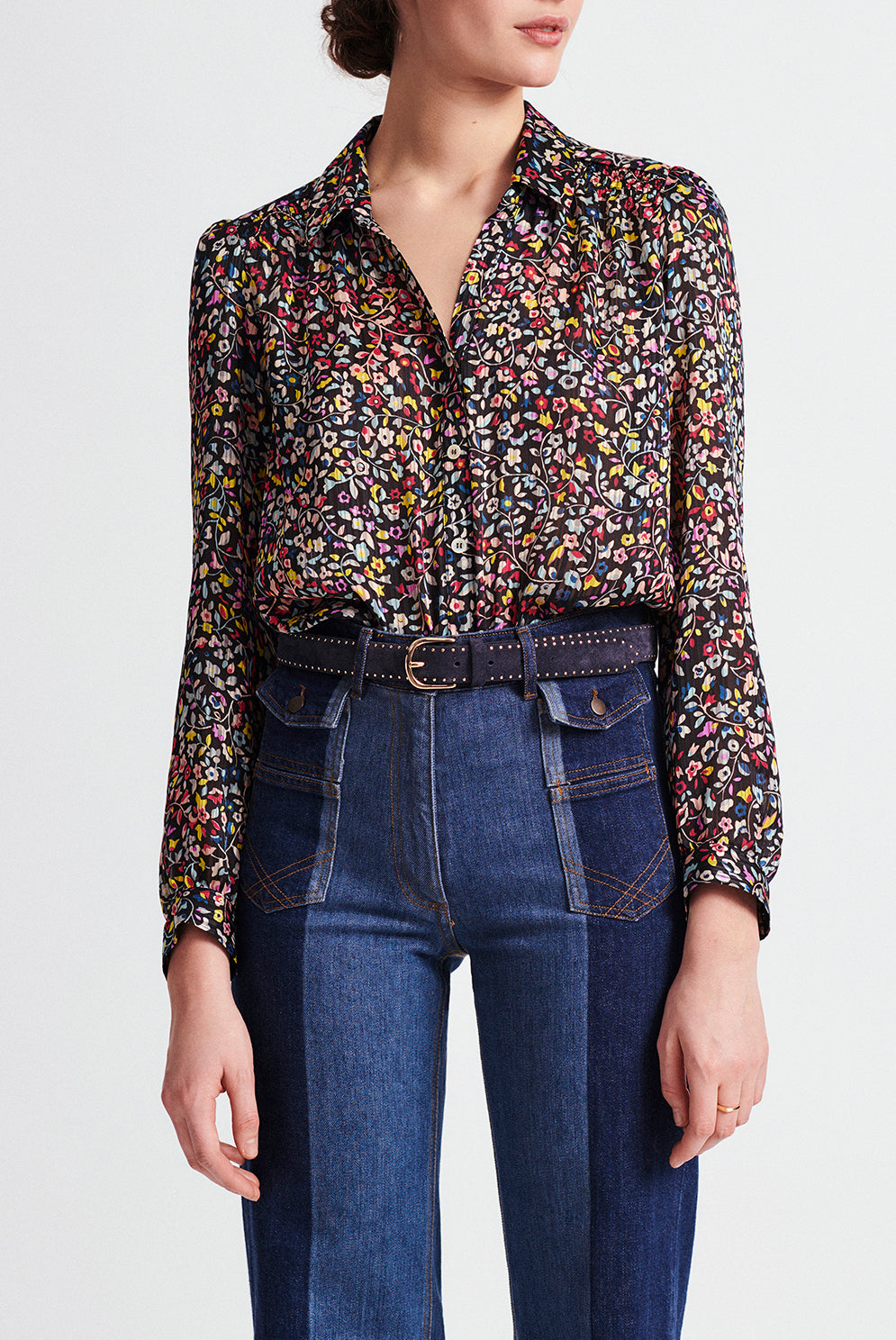 NILVA - Chemise fluide à imprimé floral Faume - seconde main