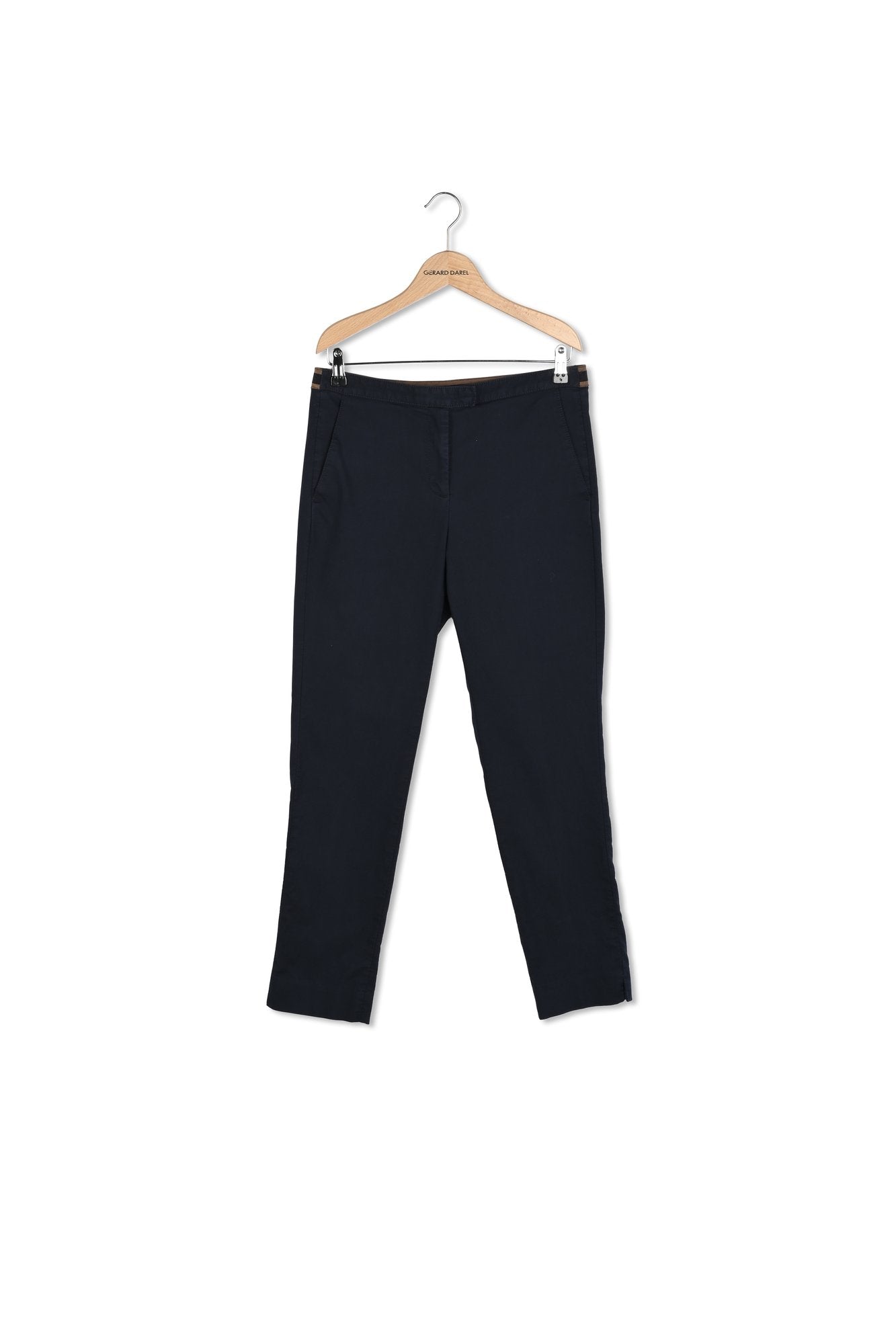 MARZIA - Pantalon droit en coton Stretch Faume - seconde main