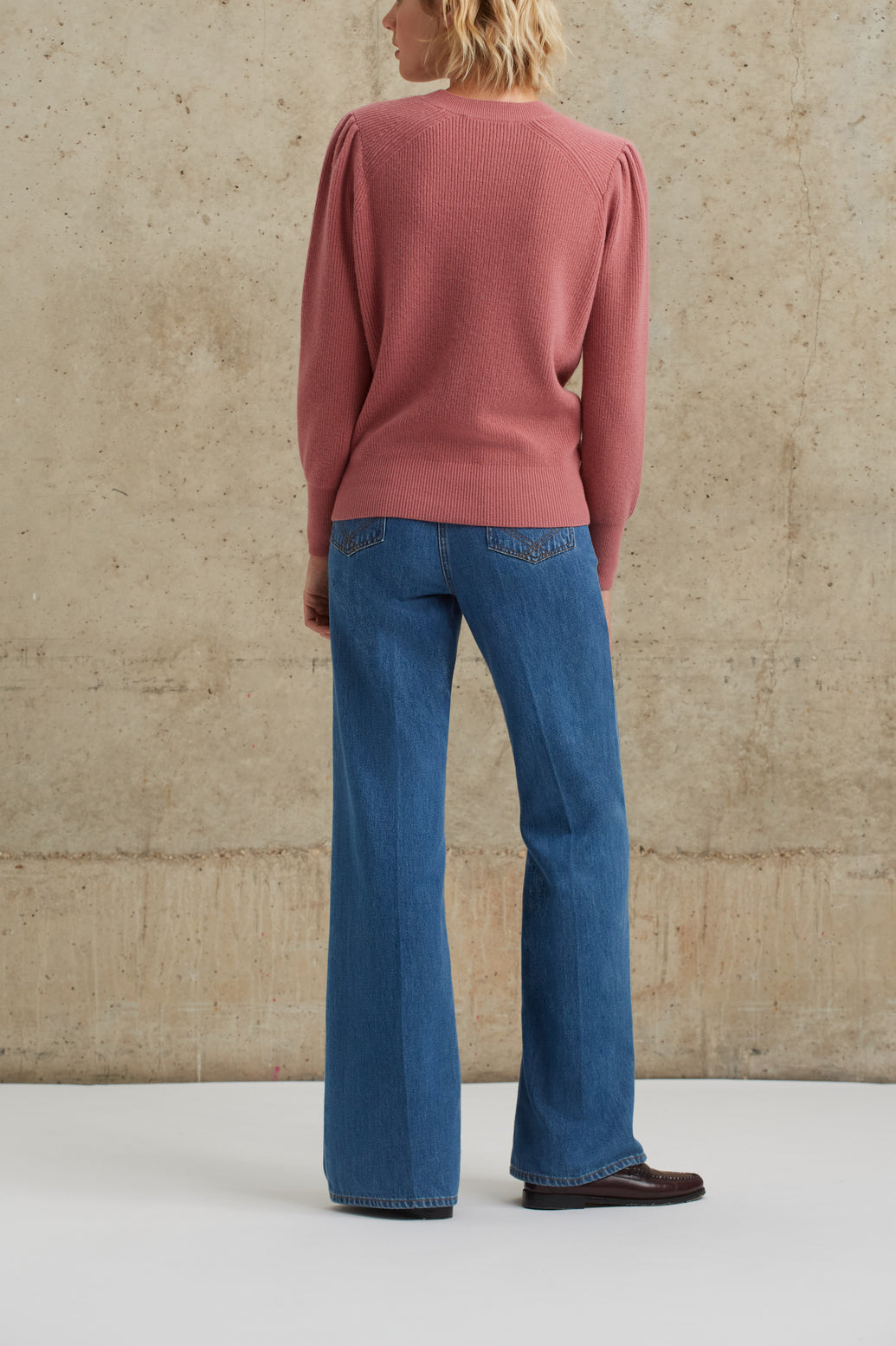 Pull féminin en laine cotelée - LEWIS Faume - seconde main