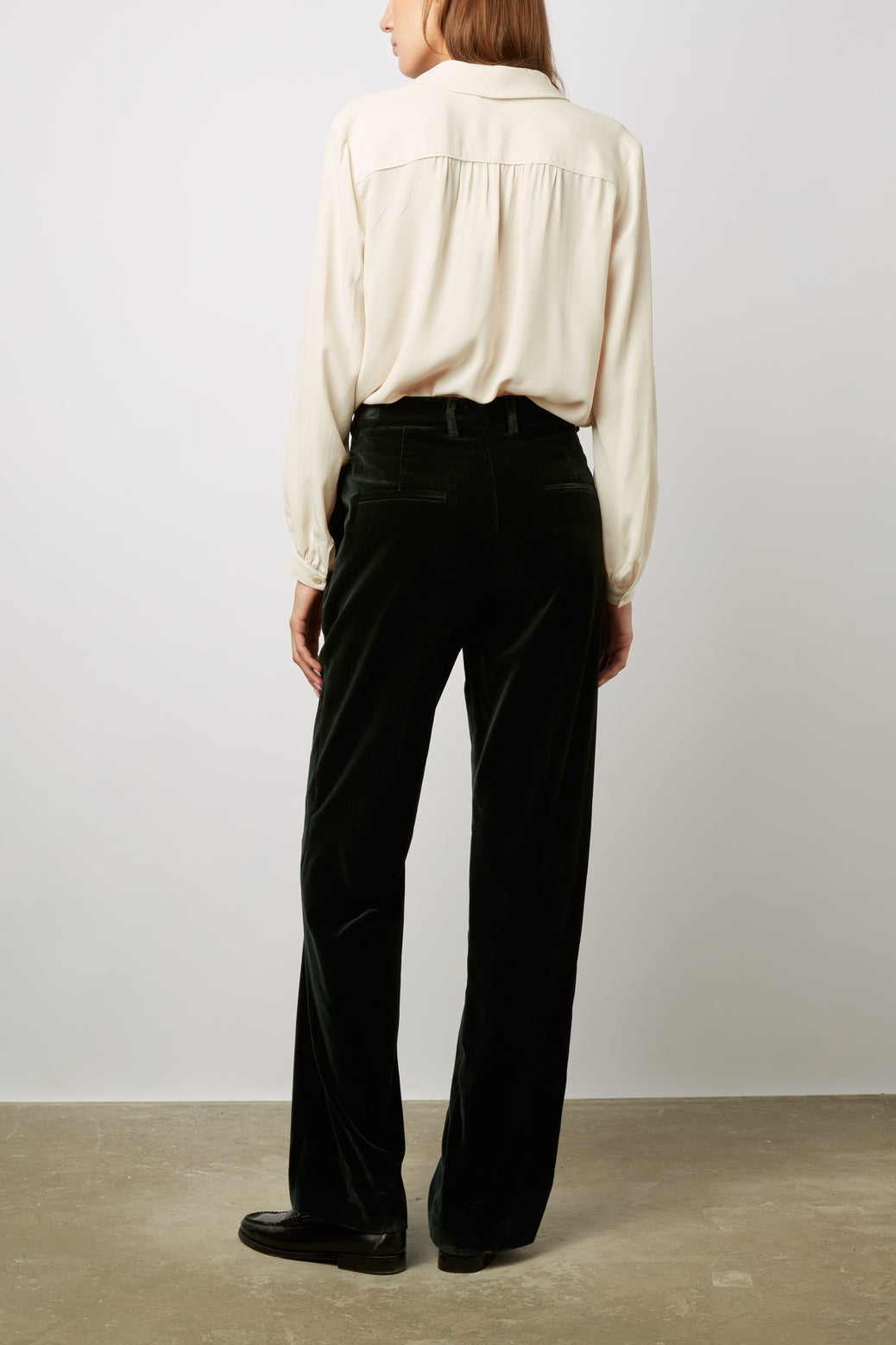 Pantalon droit de tailleur en velours - ELEONIE Faume - seconde main