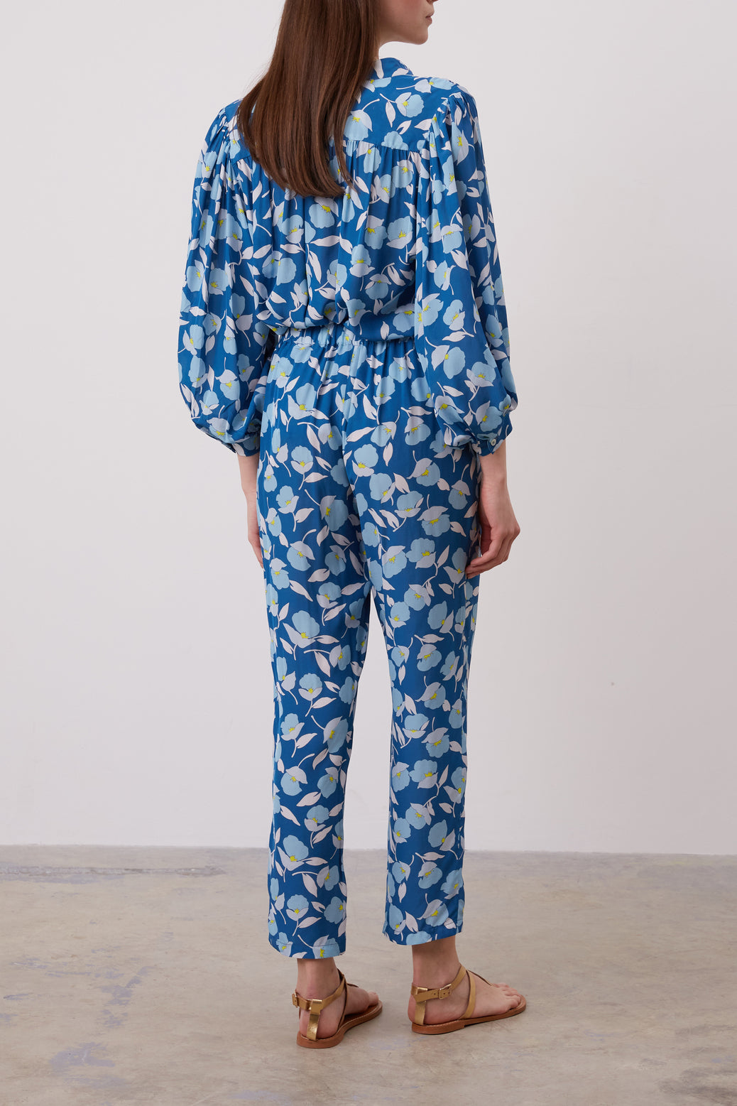 Pantalon fluide pivoines - DAMYA Faume - seconde main