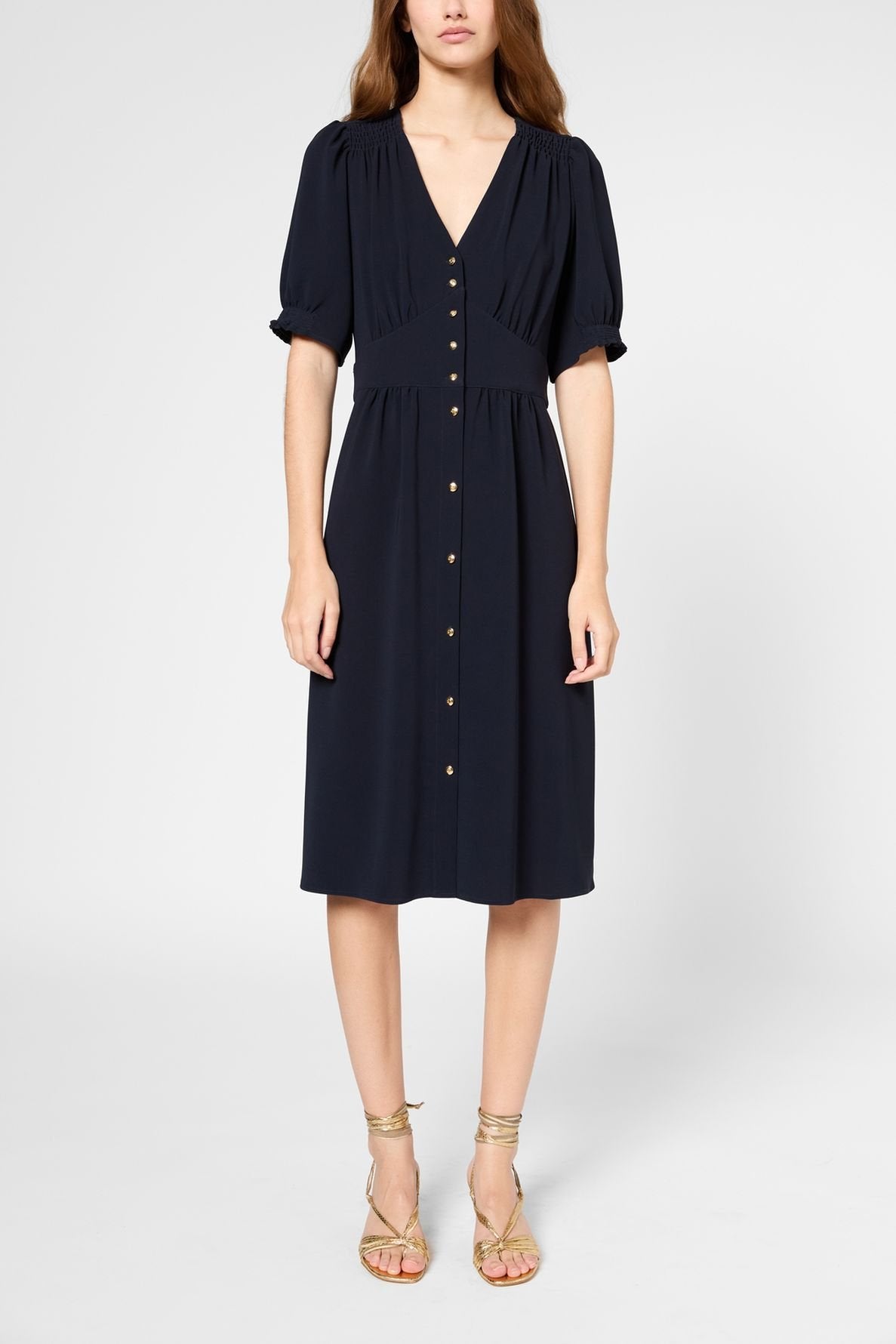 Robe cintrée à boutons dorés - PIA Faume - seconde main