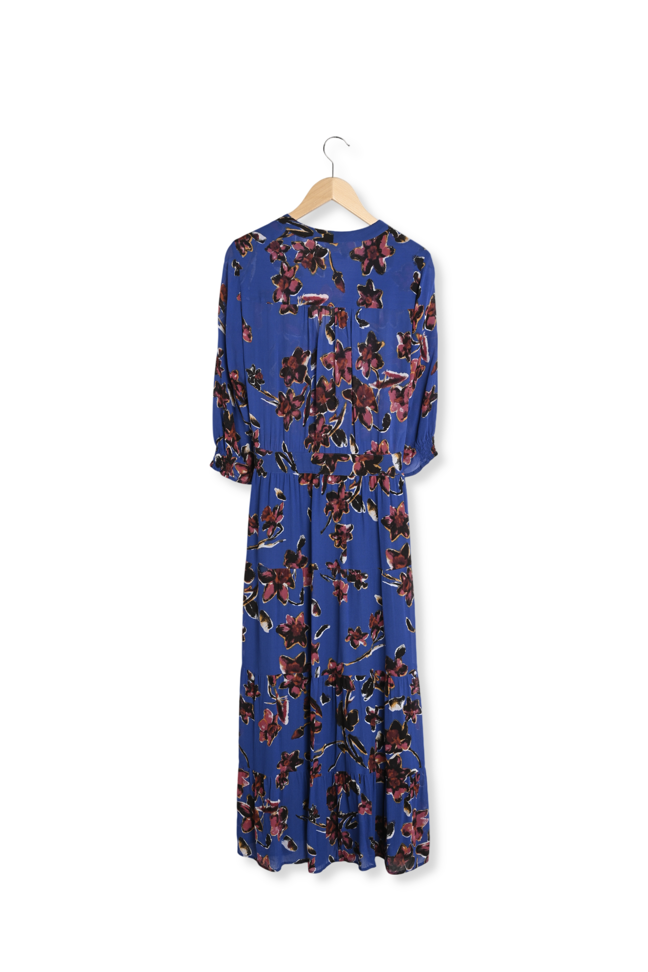 SOLIDEA - Robe longue en mousseline imprimée Faume - seconde main