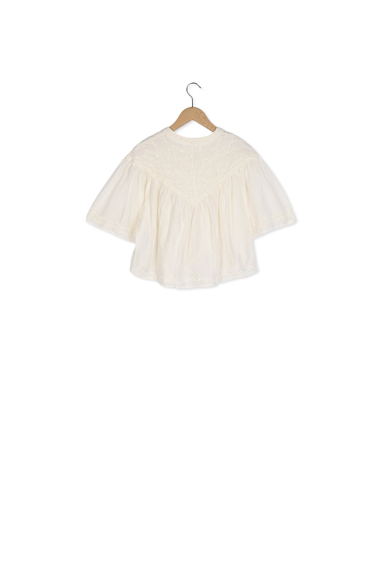 Chemise en coton et soie à broderies - UGUETTE Faume - seconde main