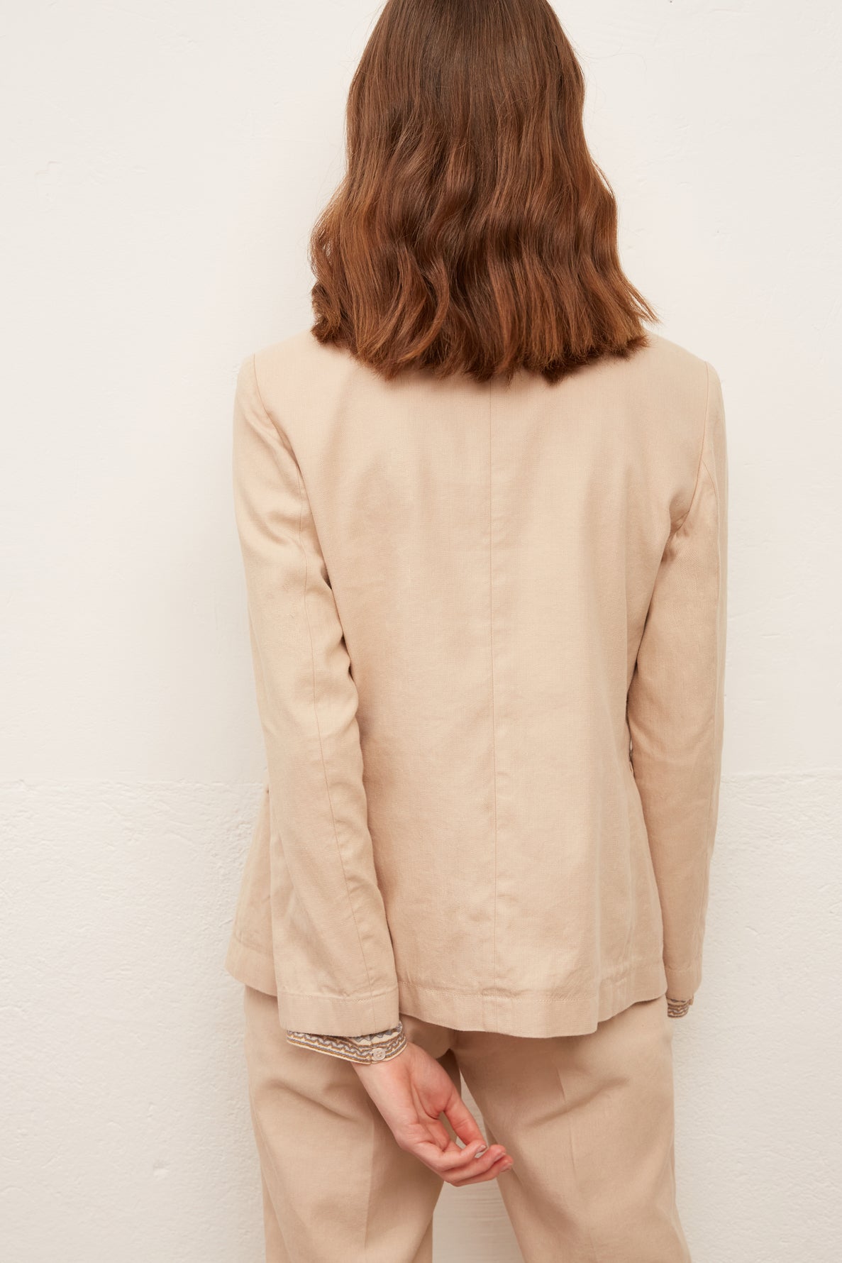 ALEXA - Veste de tailleur en coton et lin Faume - seconde main