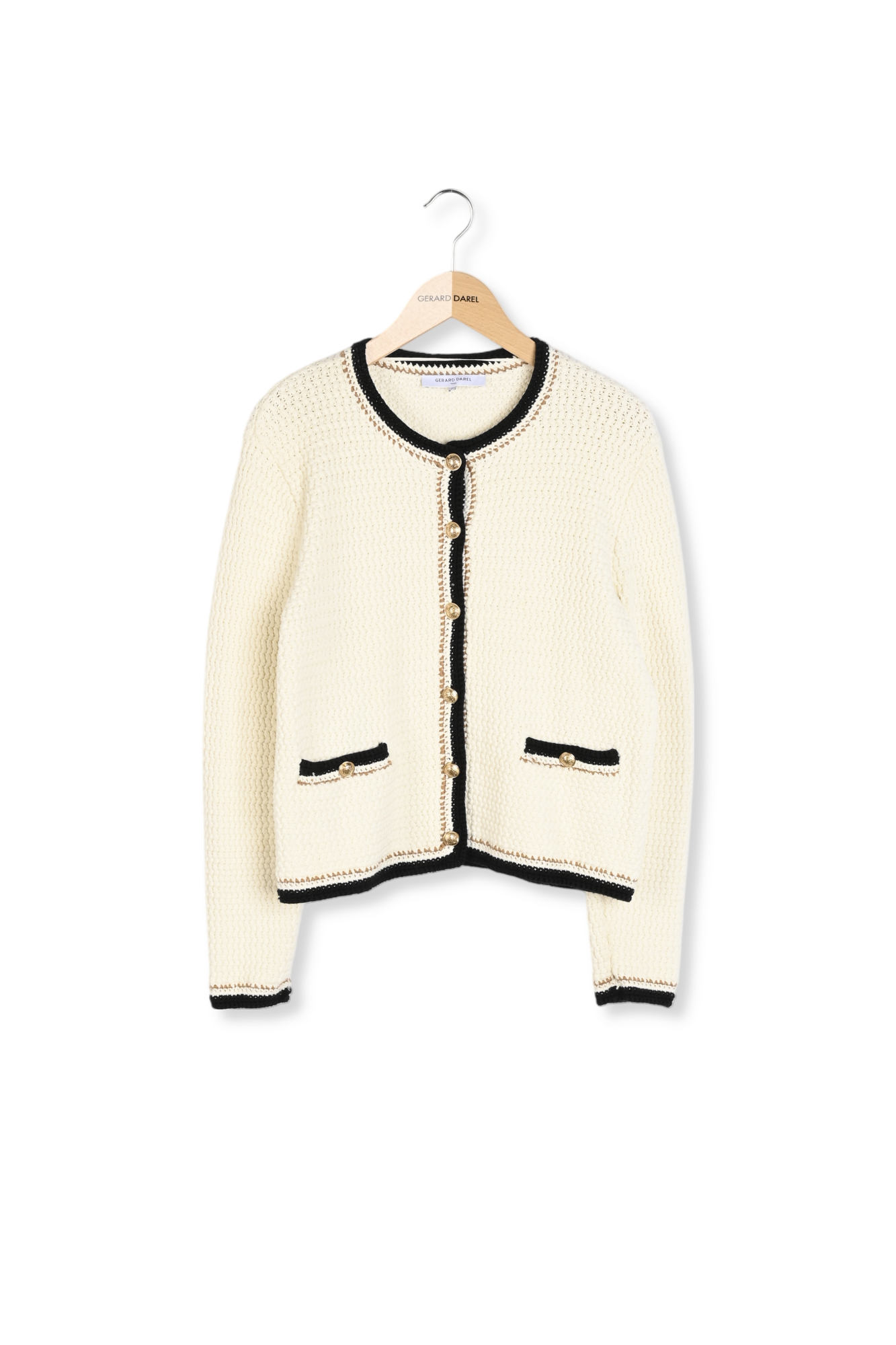 Gilet en crochet effet tweed - LOEVE Faume - seconde main