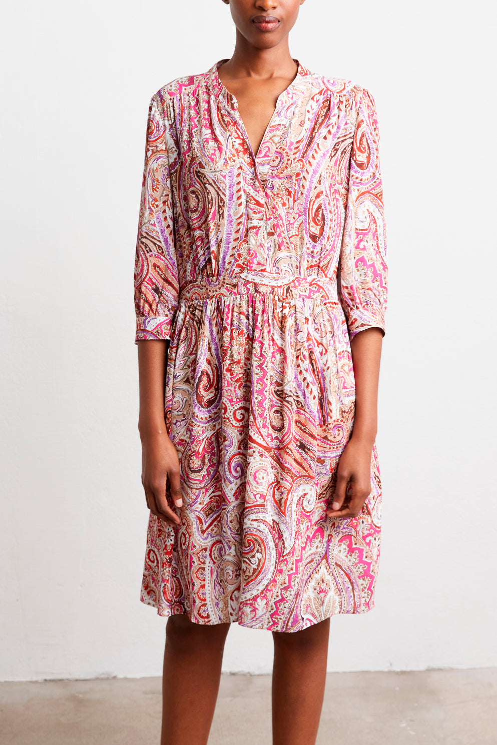 Robe midi à imprimé cachemire - JAEL Faume - seconde main