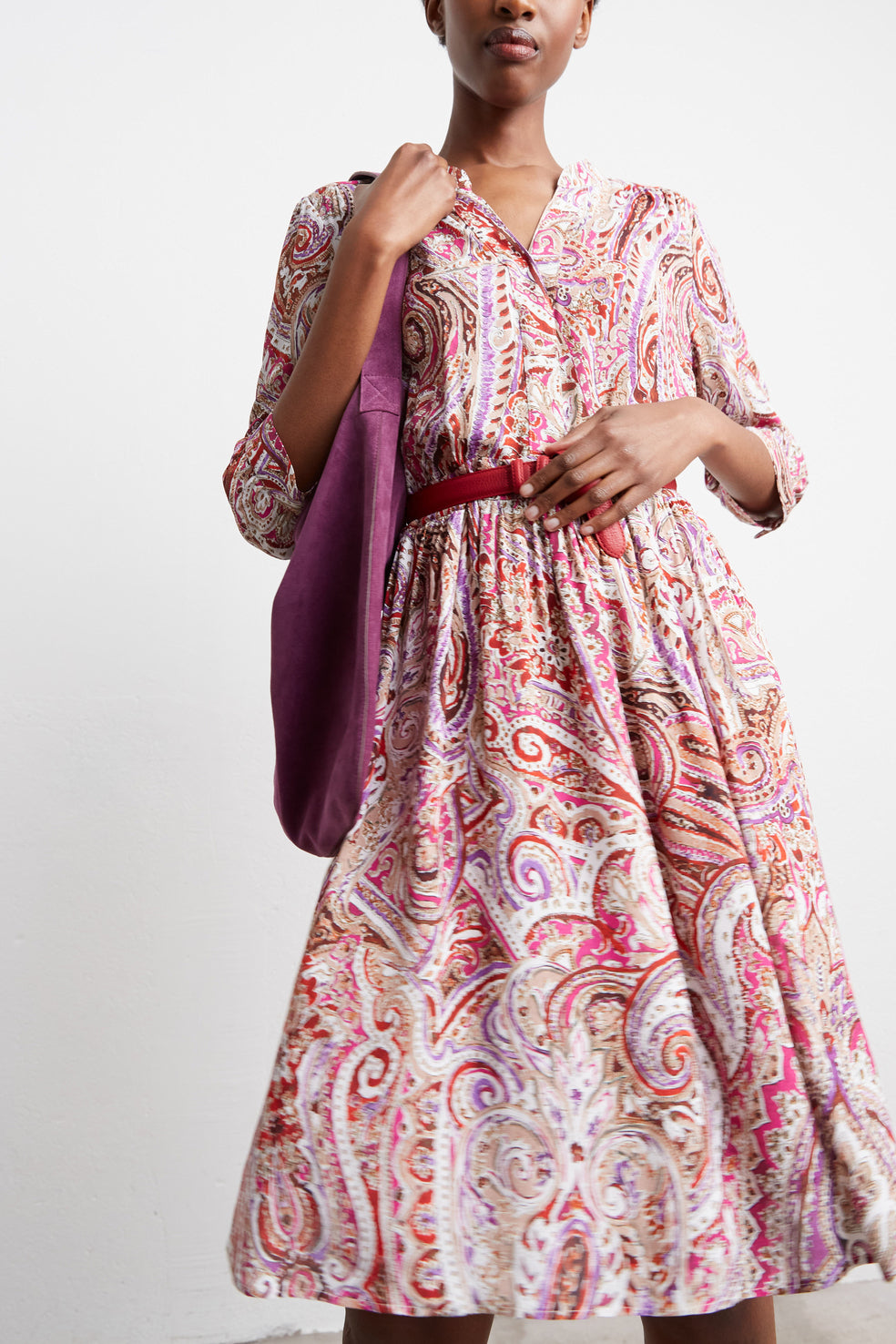 Robe midi à imprimé cachemire - JAEL Faume - seconde main